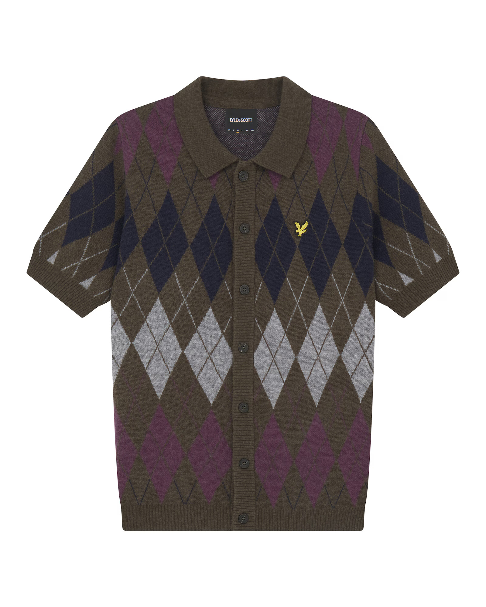 Lyle & Scott Πλεκτή ζακέτα ναυτικό μπλε / γκρι μελανζέ / σκούρο πράσινο / λιλά - Pepit.gr