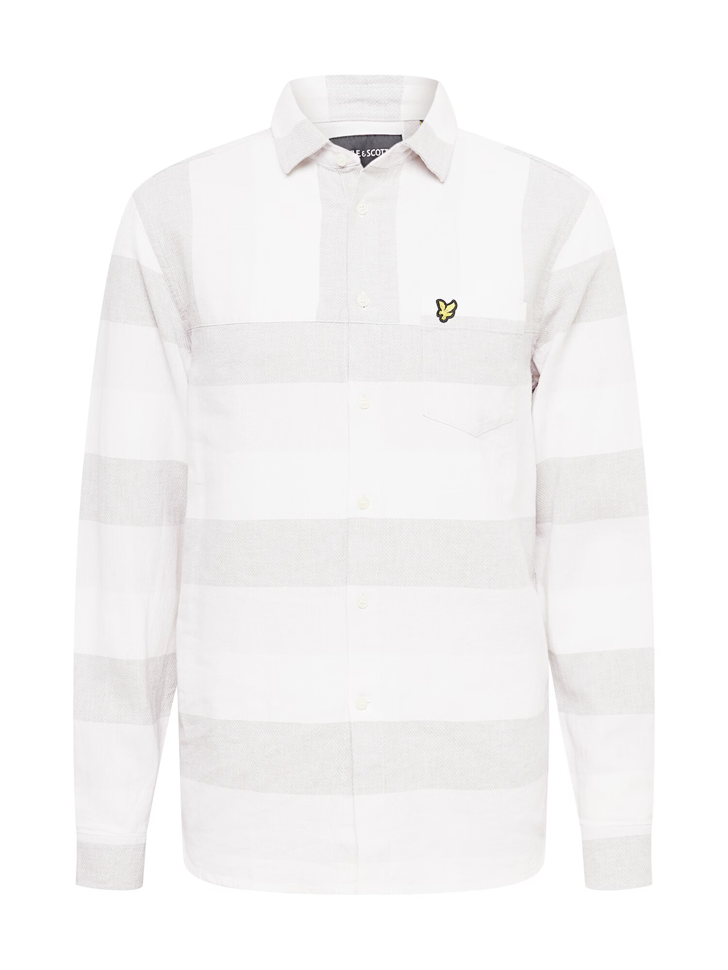 Lyle & Scott Πουκάμισο χρυσοκίτρινο / ανοικτό γκρι / μαύρο / offwhite - Pepit.gr