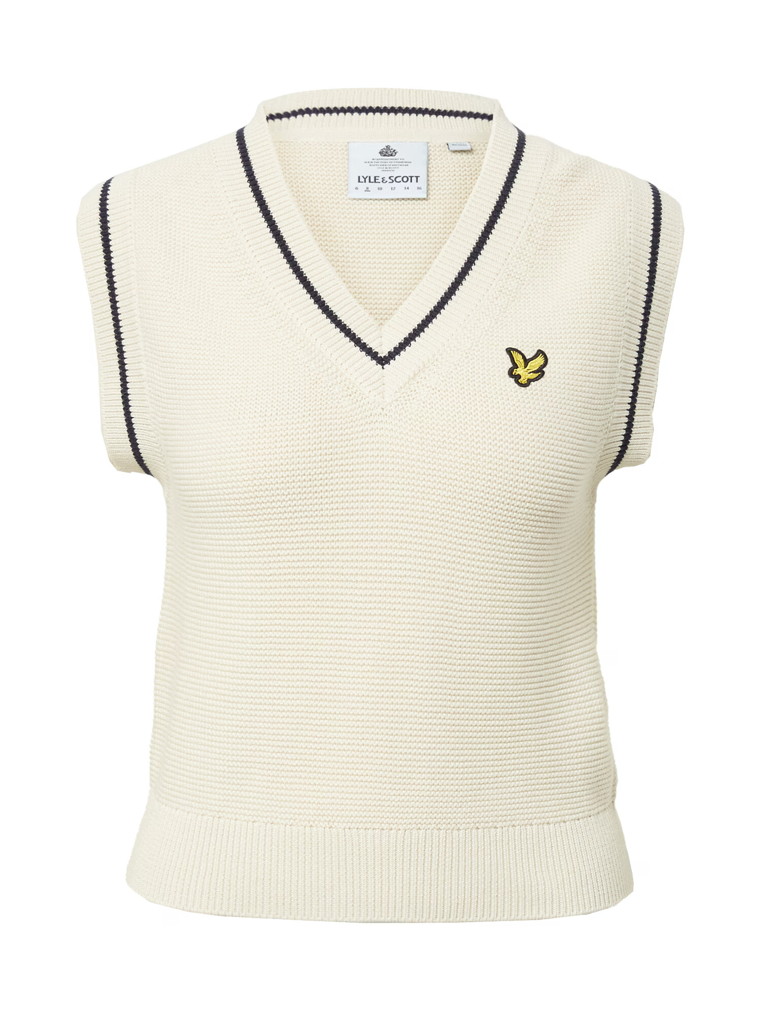 Lyle & Scott Πουλόβερ κίτρινο / μαύρο / offwhite - Pepit.gr