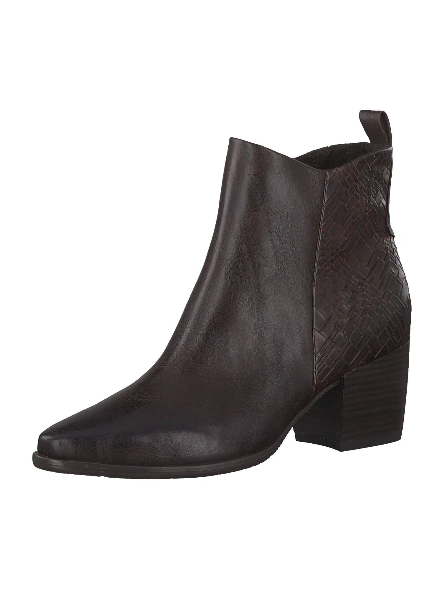 MARCO TOZZI Ankle boots σκούρο καφέ - Pepit.gr