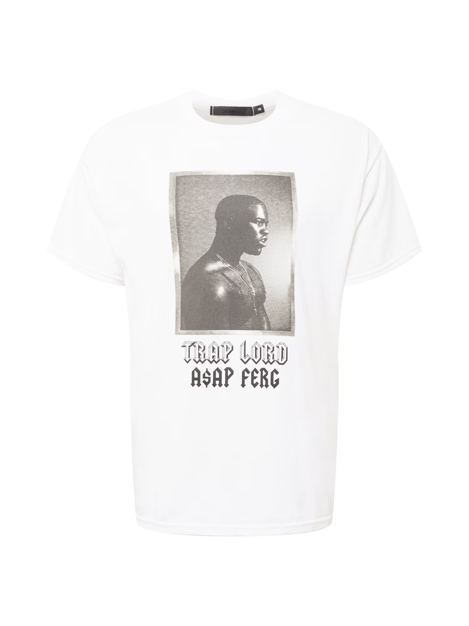 Mennace Μπλουζάκι 'ASAP FERG' γκρι μελανζέ / μαύρο / offwhite - Pepit.gr