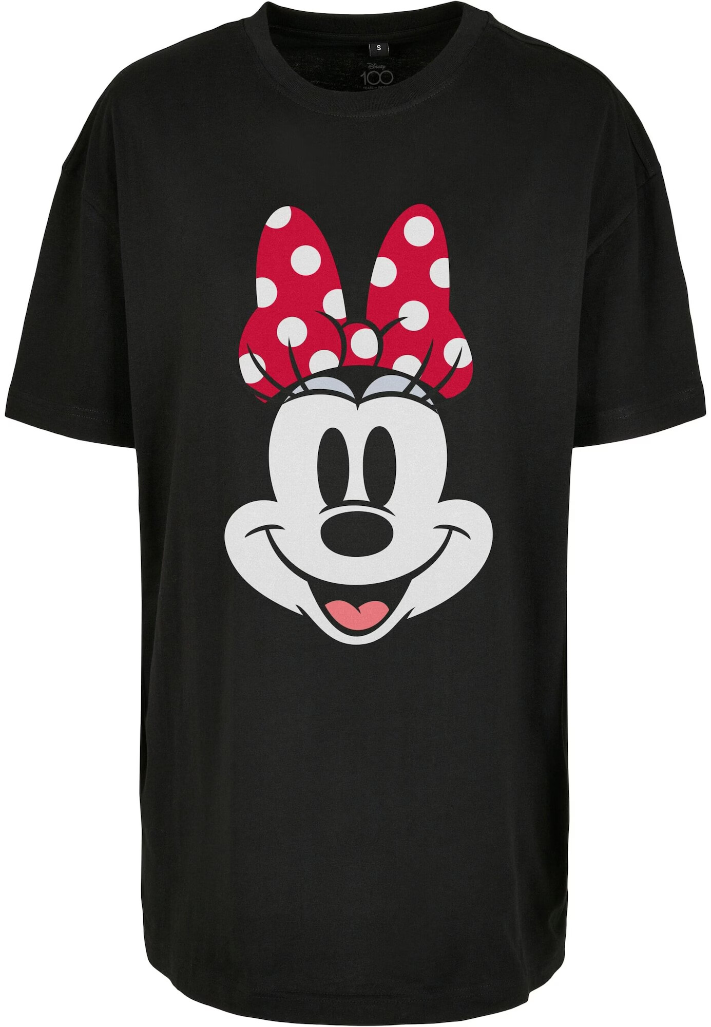 Merchcode Μπλουζάκι 'Ladies Disney 100 Minnie Smiles' σομόν / κόκκινο φωτιάς / μαύρο / λευκό - Pepit.gr