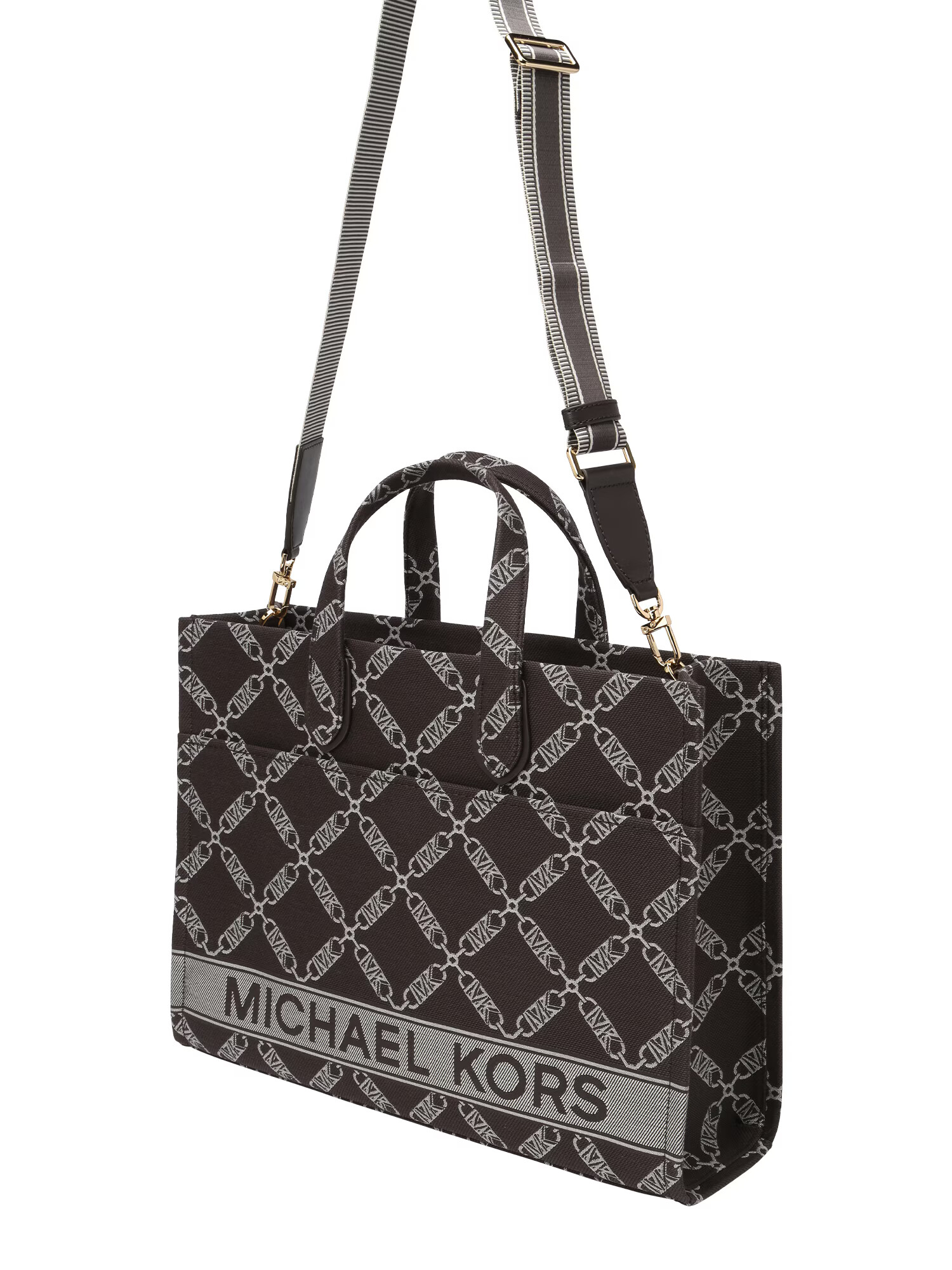 MICHAEL Michael Kors Μεγάλη τσάντα καφέ / γκρι - Pepit.gr