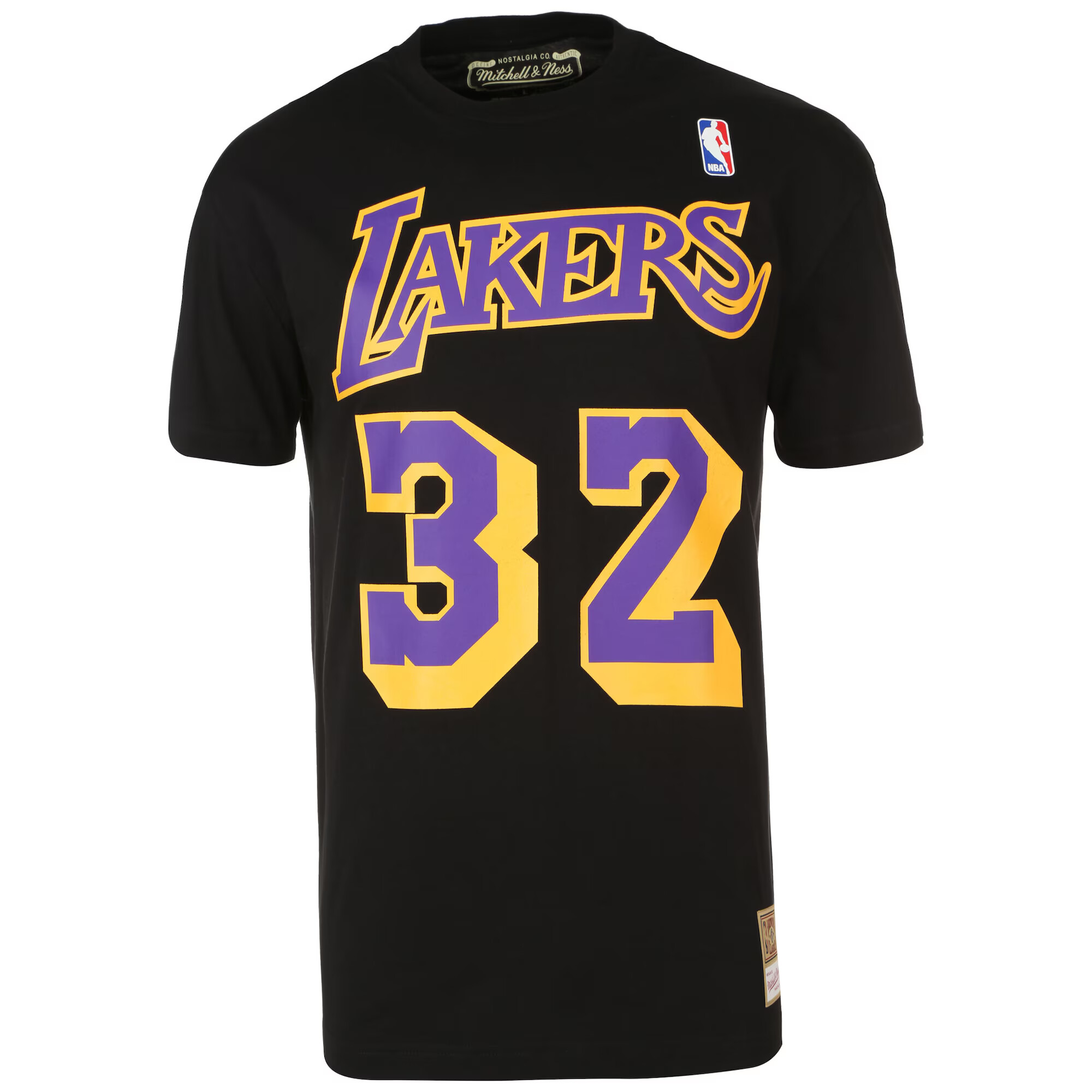 Mitchell & Ness Μπλουζάκι 'Magic Johnson Los Angeles' κίτρινο / λιλά / μαύρο - Pepit.gr