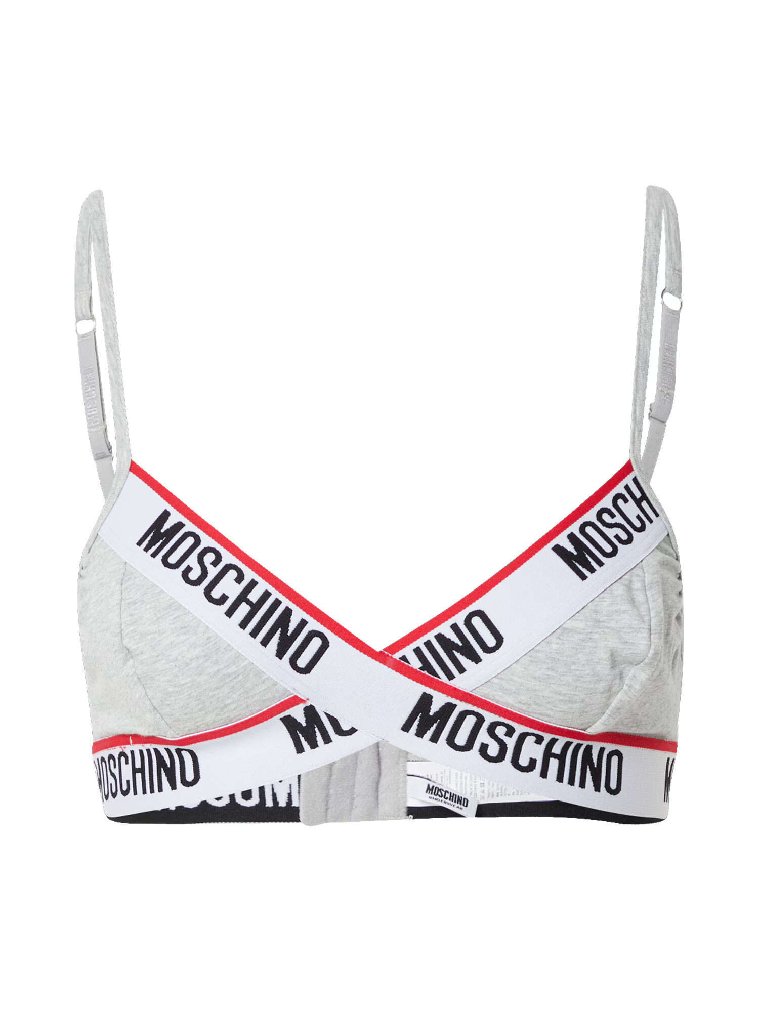 Moschino Underwear Σουτιέν γκρι μελανζέ / κόκκινο / λευκό - Pepit.gr