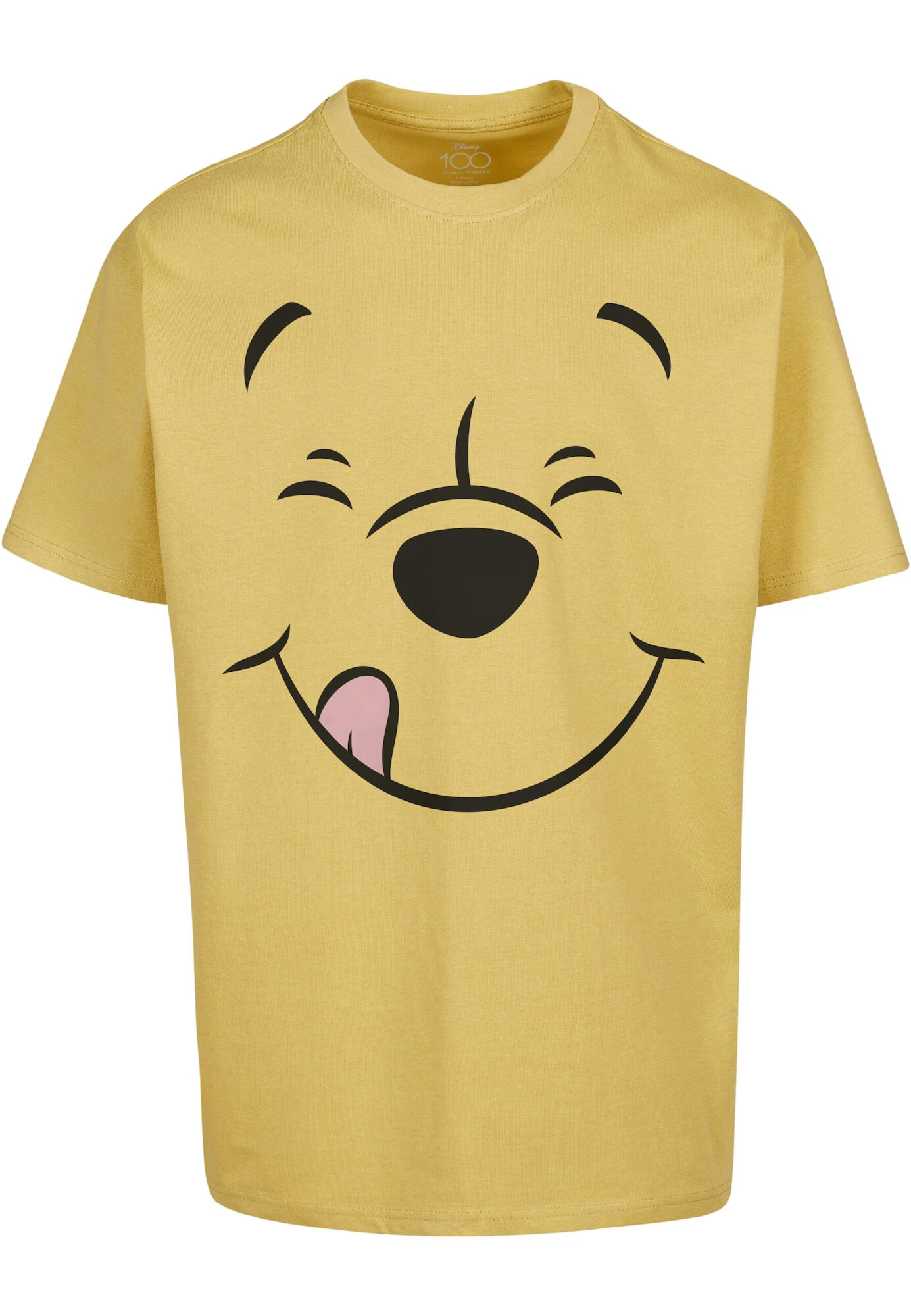 MT Upscale Μπλουζάκι 'Disney 100 Winnie Pooh Face' λεμονί / ανοικτό ροζ / μαύρο - Pepit.gr