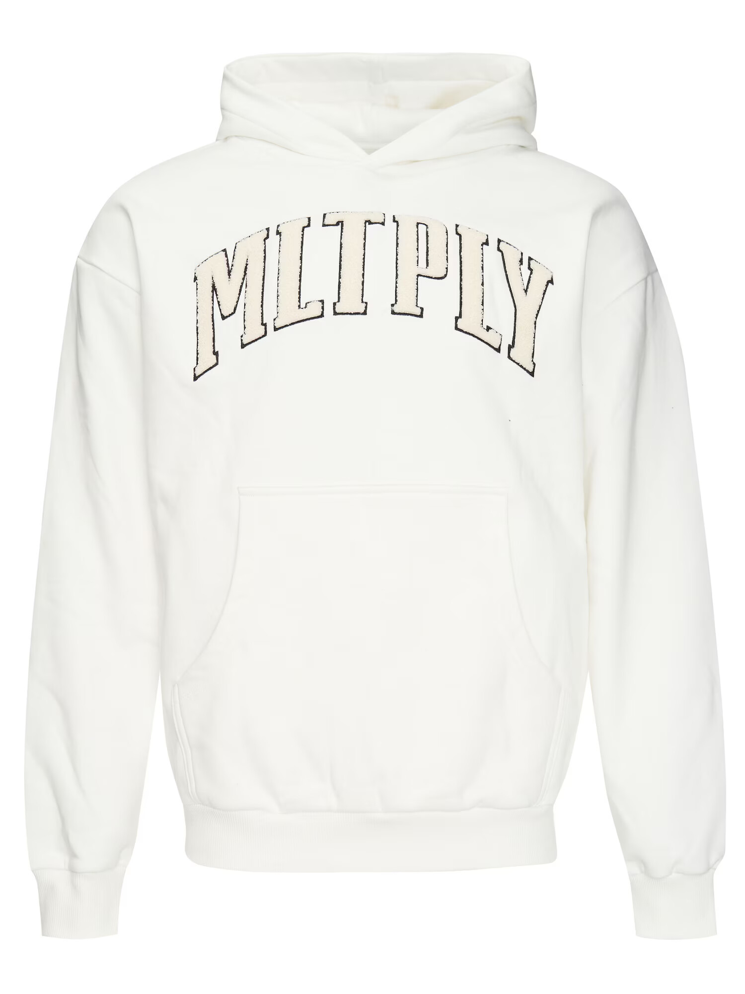 Multiply Apparel Μπλούζα φούτερ μπεζ / μαύρο / λευκό - Pepit.gr