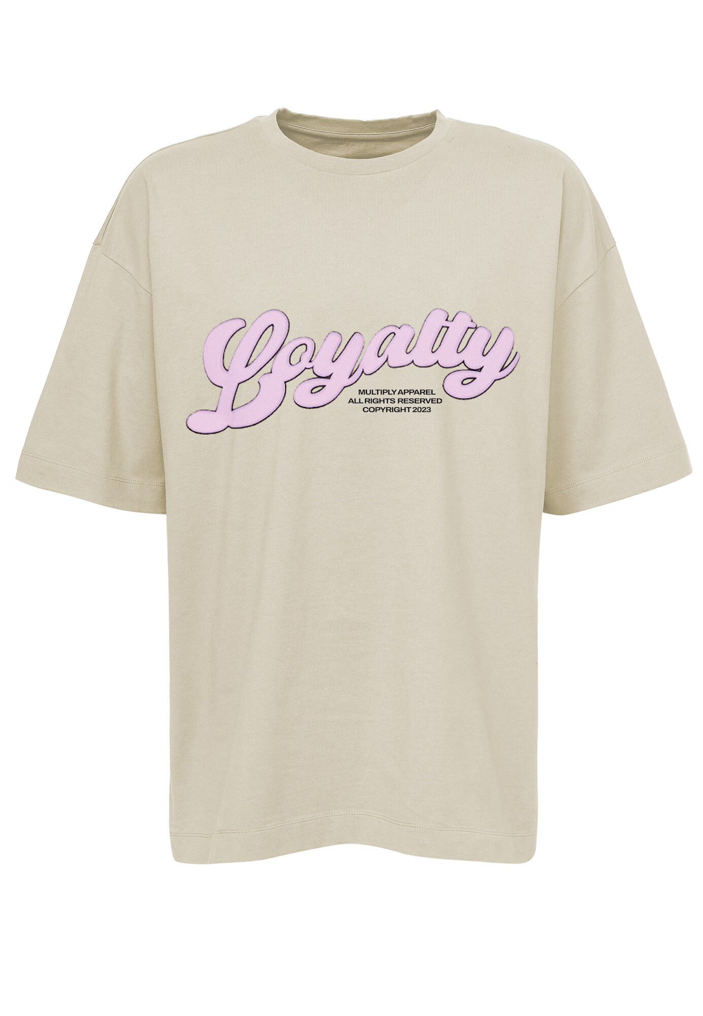 Multiply Apparel Μπλουζάκι 'Loyalty Puff' καφέ / ροζ / μαύρο - Pepit.gr