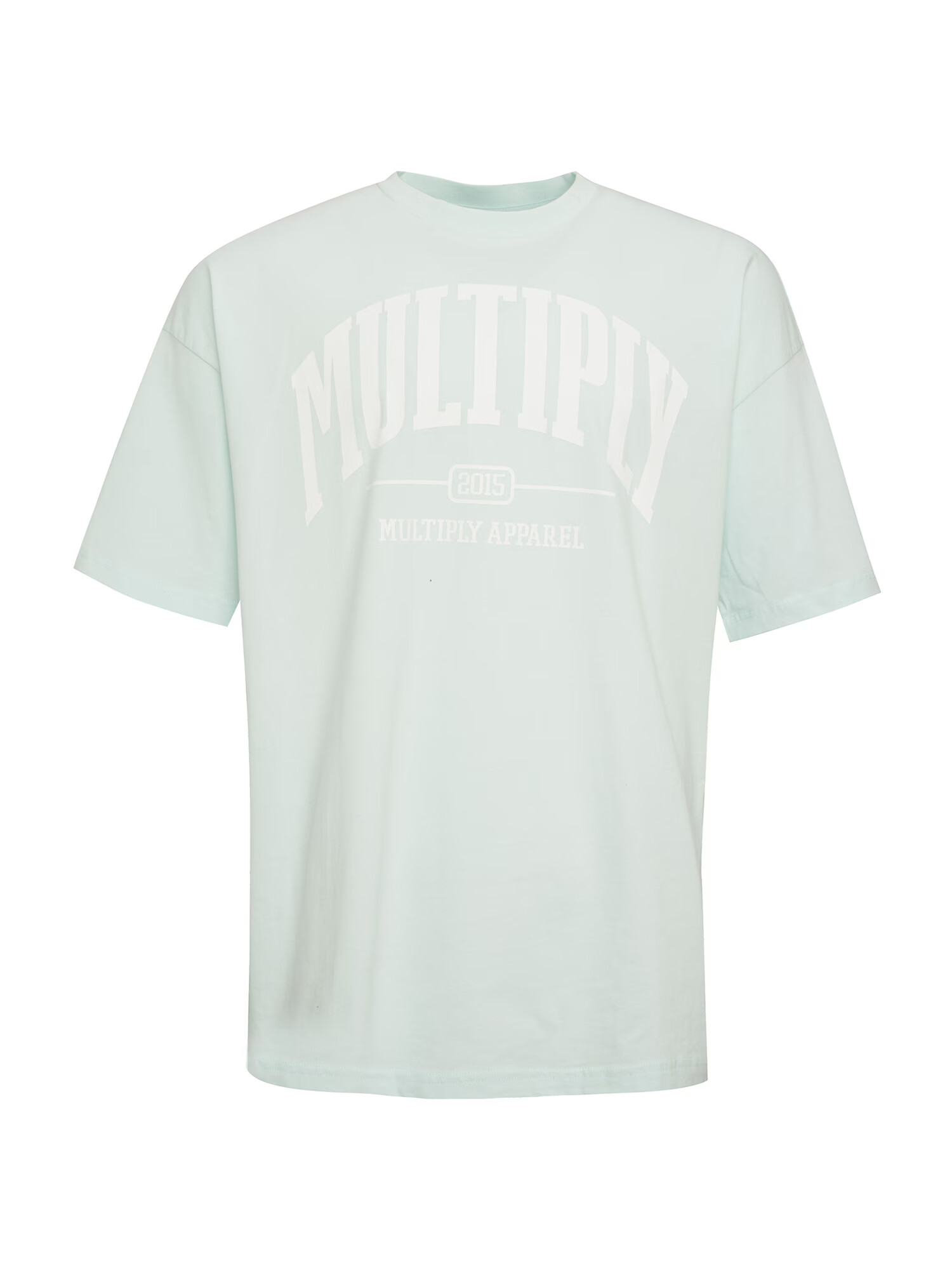 Multiply Apparel Μπλουζάκι μπλε παστέλ / λευκό - Pepit.gr