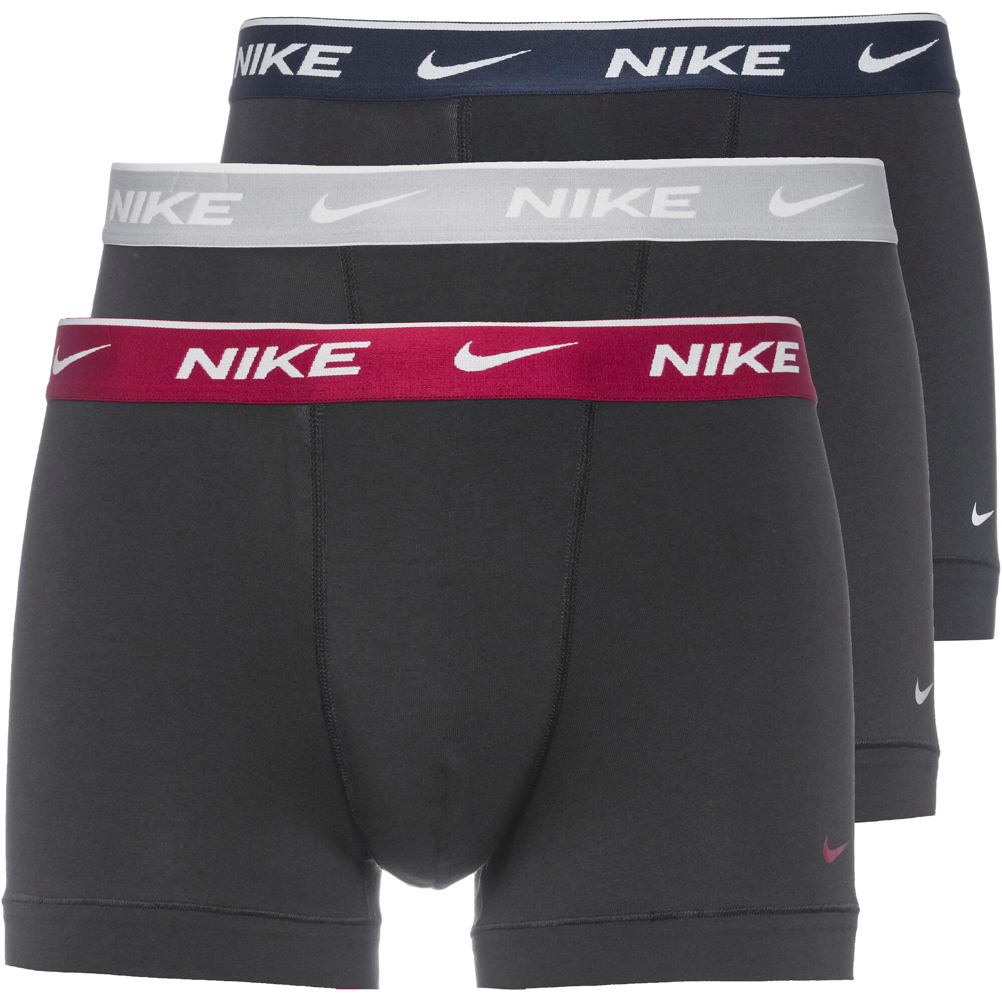 NIKE Αθλητικό σλιπ κόκκινο κρασί / μαύρο / ασημί / λευκό - Pepit.gr