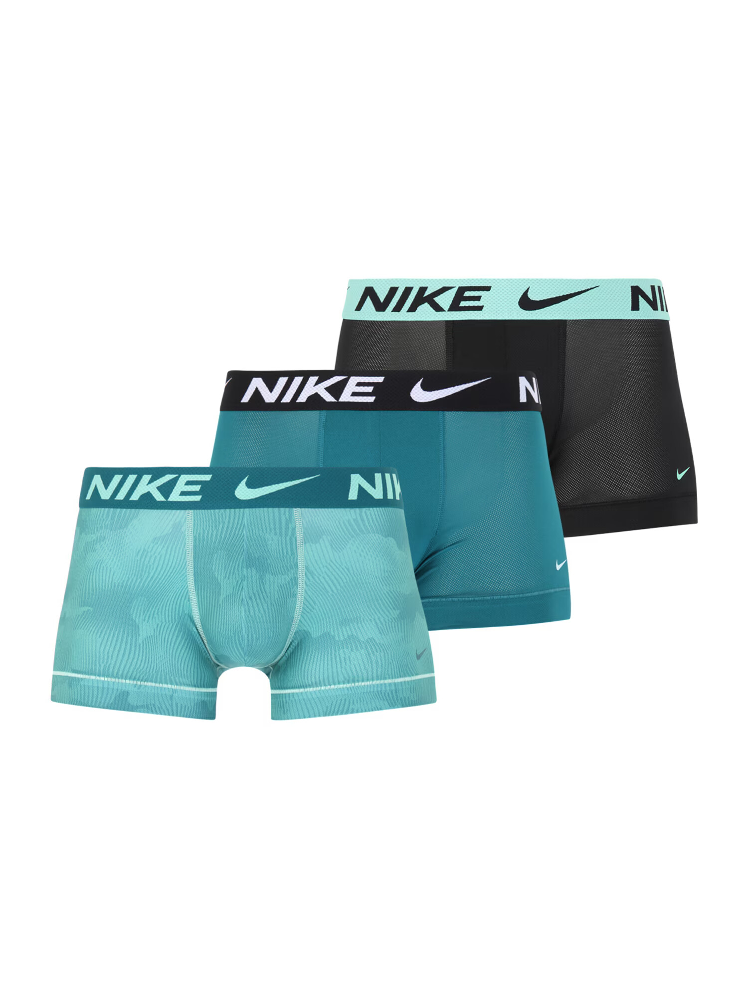 NIKE Αθλητικό σλιπ πετρόλ / γαλαζοπράσινο / μαύρο / λευκό - Pepit.gr