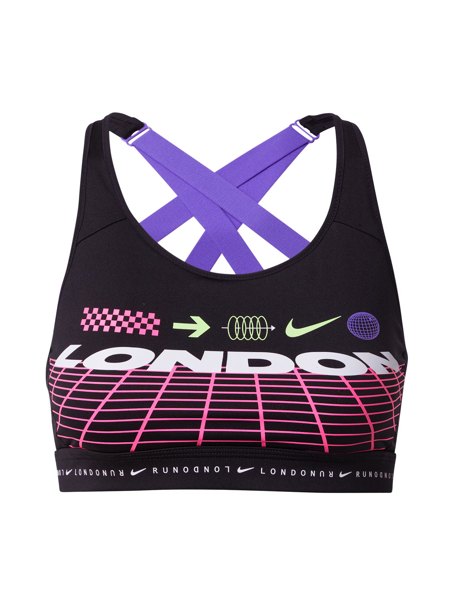 NIKE Αθλητικό σουτιέν 'Impact London' λιλά / ροζ / μαύρο / λευκό - Pepit.gr