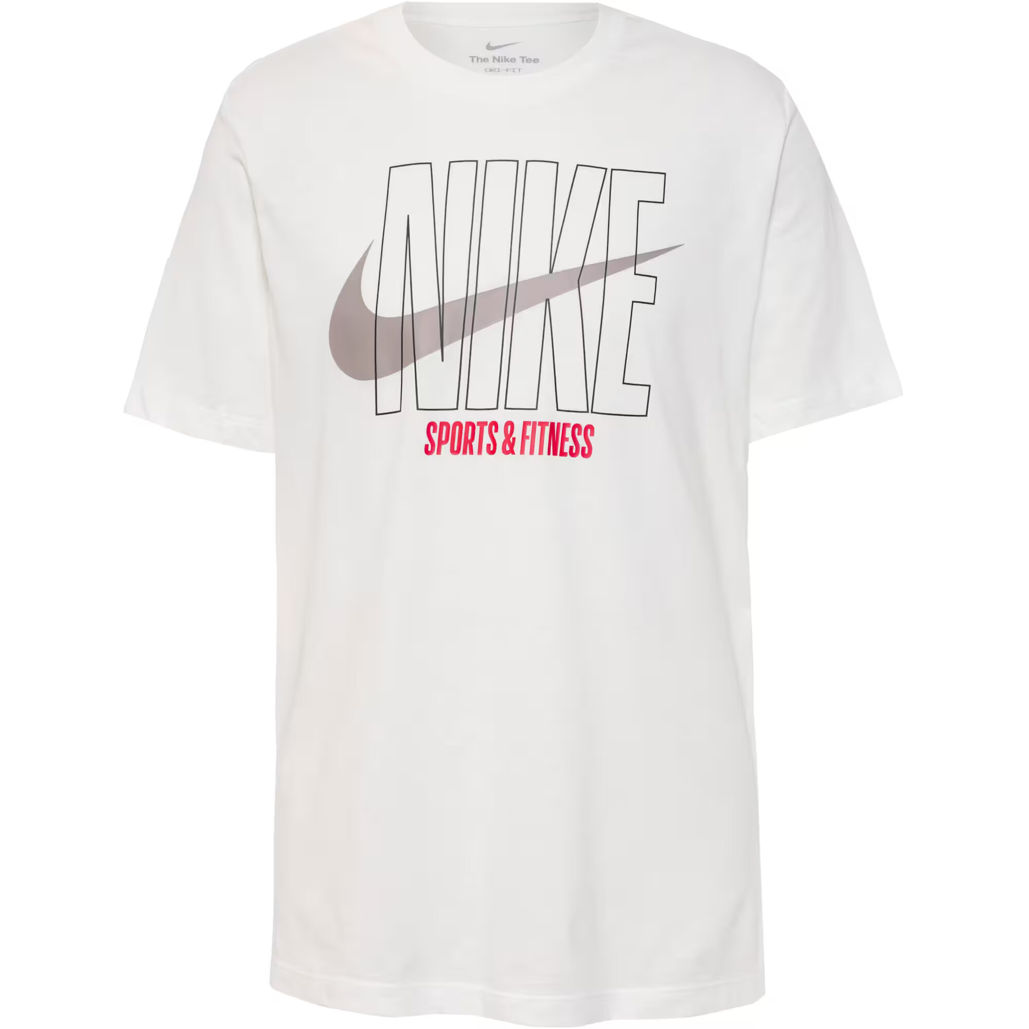 NIKE Λειτουργικό μπλουζάκι γκρι / κόκκινο / μαύρο / λευκό - Pepit.gr