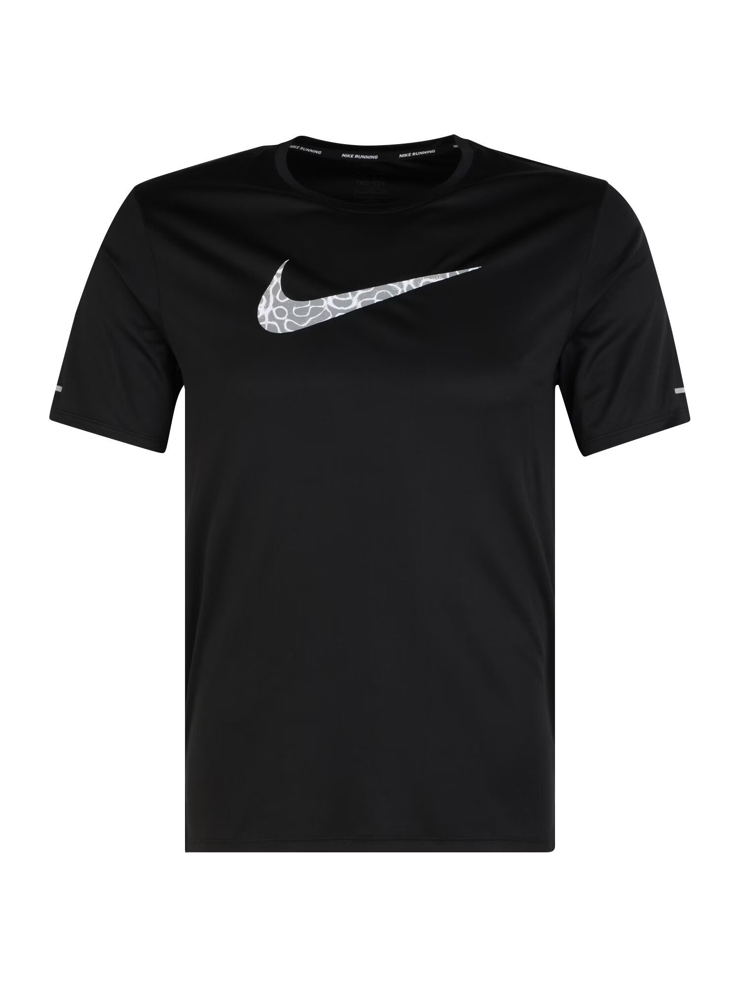 NIKE Λειτουργικό μπλουζάκι 'MILER' γκρι / μαύρο / λευκό - Pepit.gr