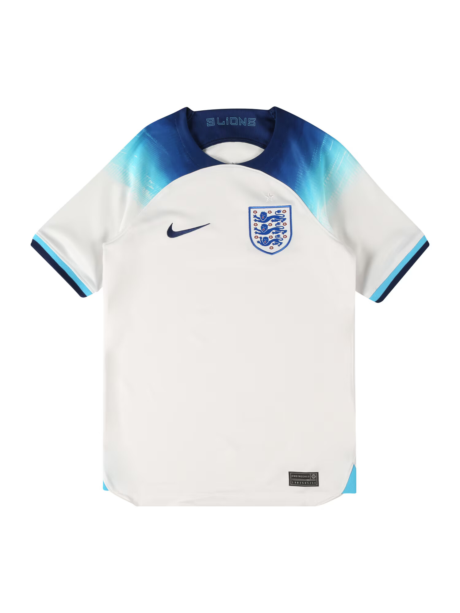 NIKE Λειτουργικό μπλουζάκι 'England Home Stadium WM 2022' ναυτικό μπλε / μπλε κυανό / λευκό - Pepit.gr