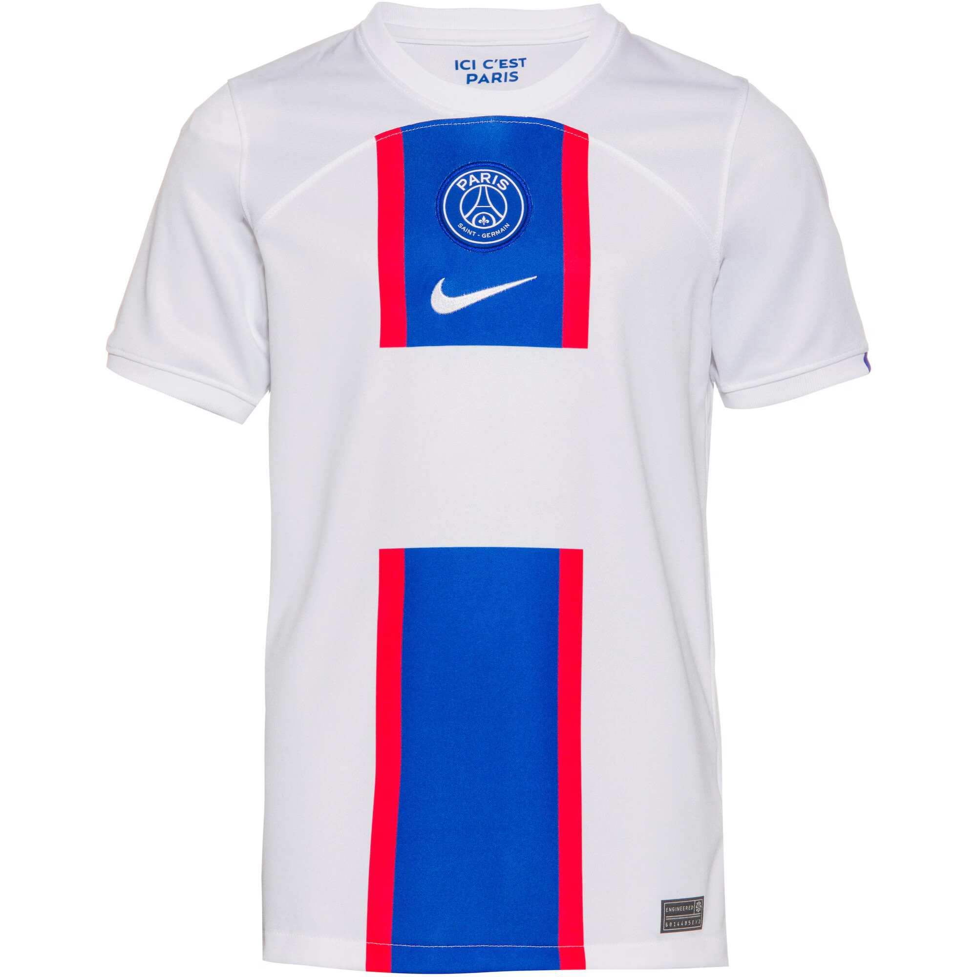 NIKE Λειτουργικό μπλουζάκι 'Paris Saint-Germain 22-23 3rd' μπλε / κόκκινο / λευκό - Pepit.gr