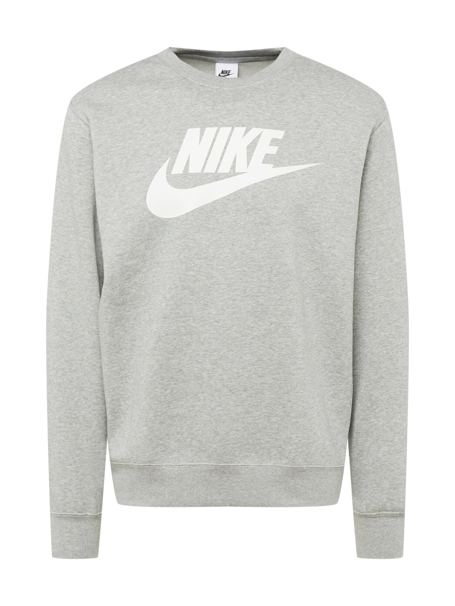 Nike Sportswear Αθλητική μπλούζα φούτερ 'Club' γκρι μελανζέ / λευκό - Pepit.gr