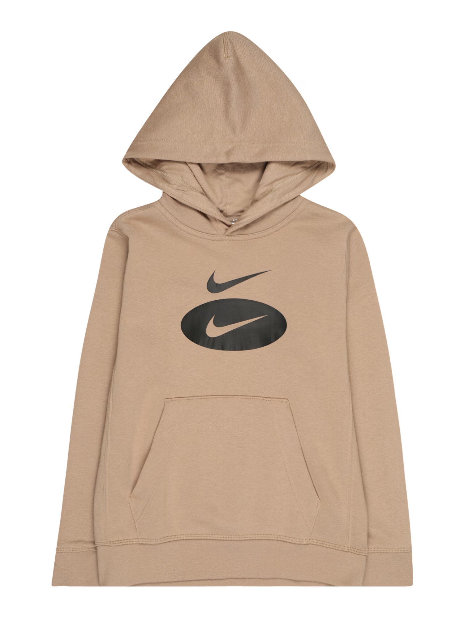 Nike Sportswear Μπλούζα φούτερ άμμος / μαύρο - Pepit.gr