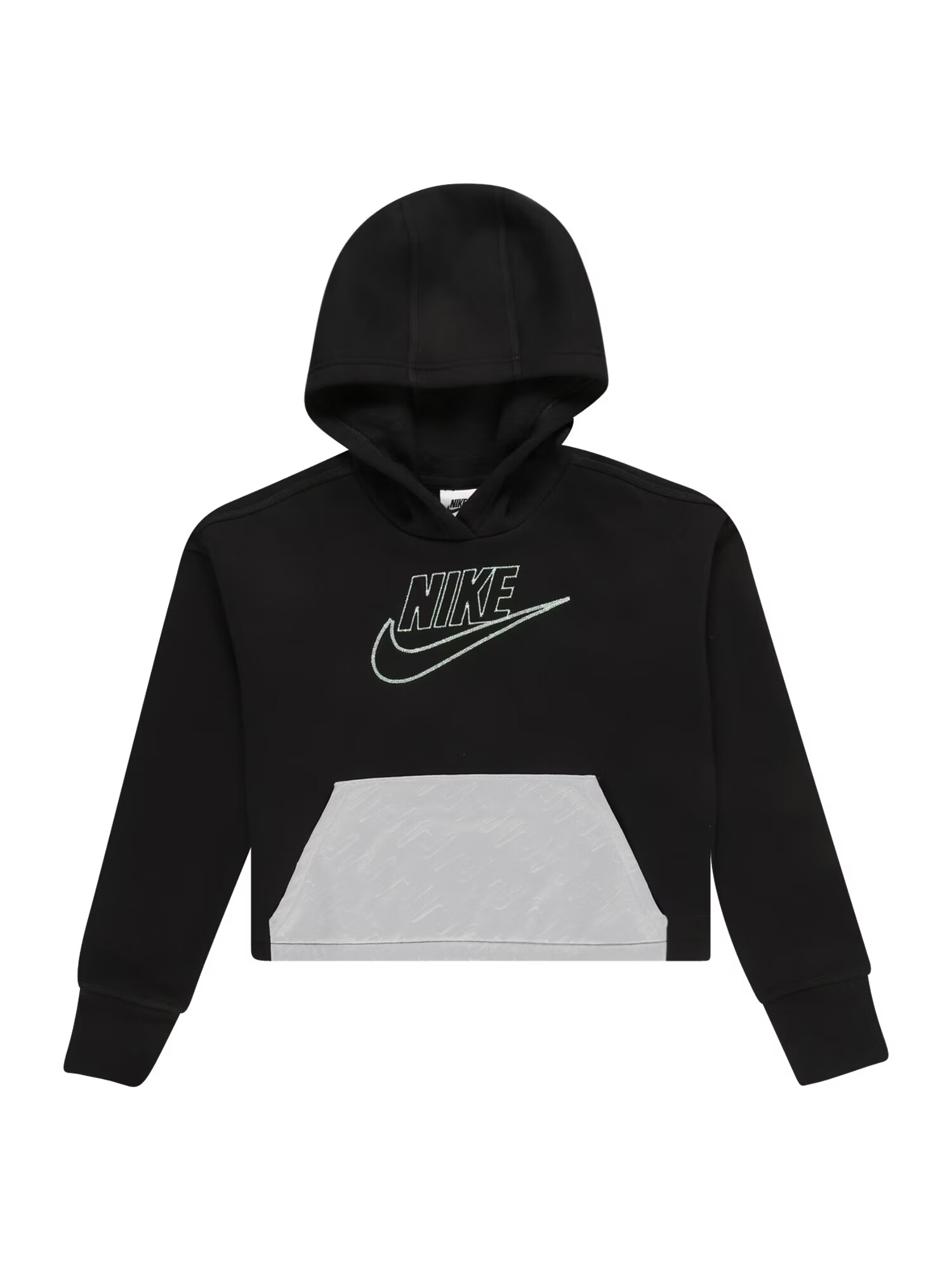 Nike Sportswear Μπλούζα φούτερ ανοικτό γκρι / μαύρο - Pepit.gr