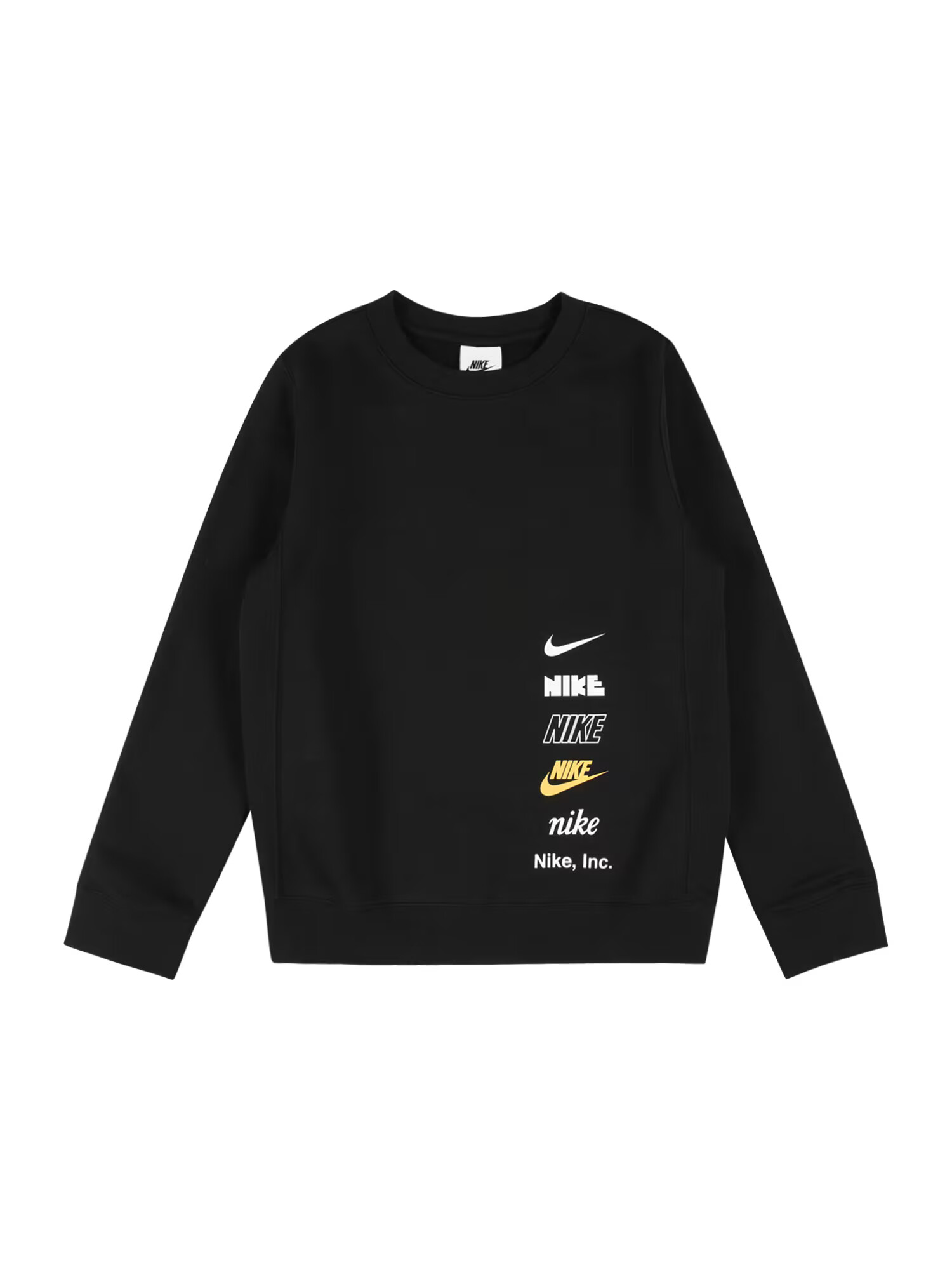 Nike Sportswear Μπλούζα φούτερ ανοικτό κίτρινο / μαύρο / λευκό - Pepit.gr