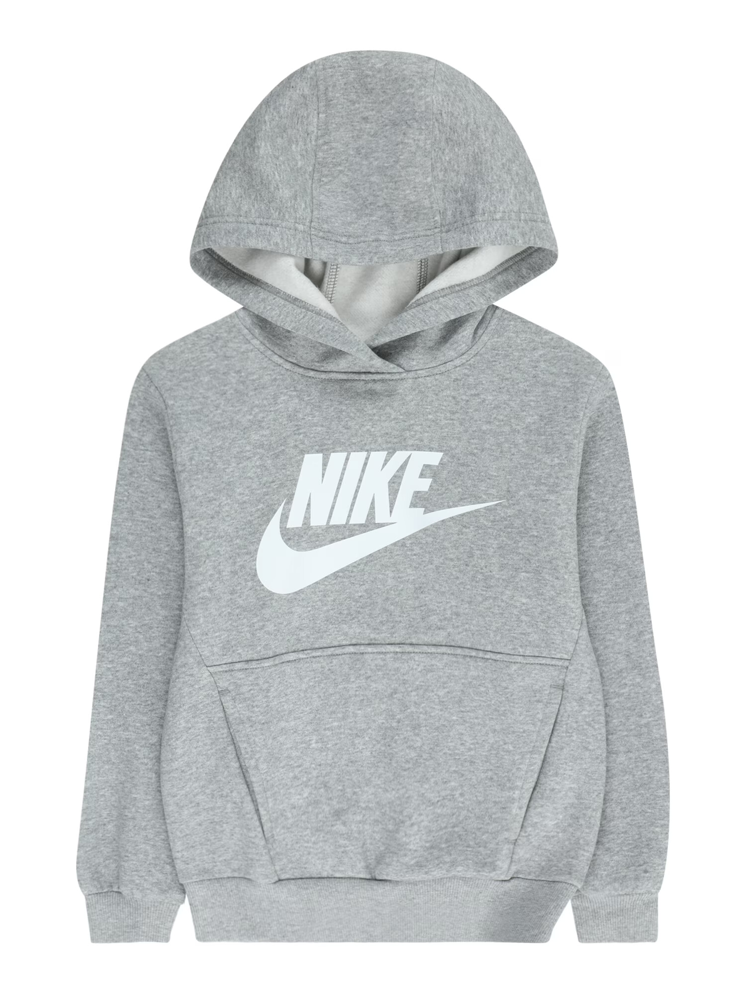 Nike Sportswear Μπλούζα φούτερ 'Club FLC' γκρι μελανζέ / λευκό - Pepit.gr