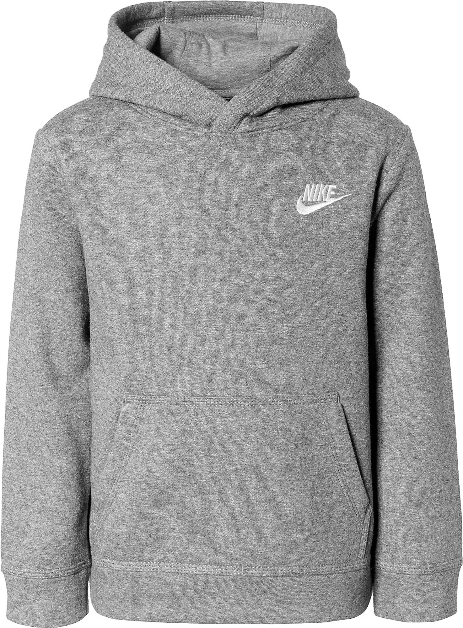 Nike Sportswear Μπλούζα φούτερ 'Club' γκρι μελανζέ / λευκό - Pepit.gr