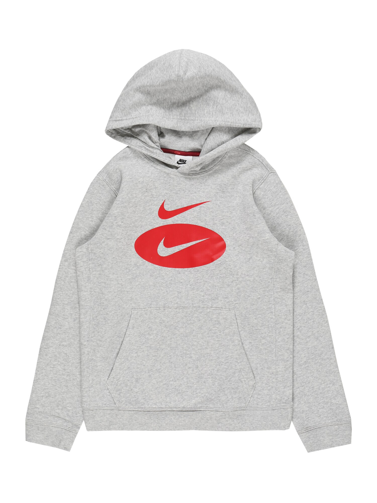 Nike Sportswear Μπλούζα φούτερ γκρι / κόκκινο - Pepit.gr