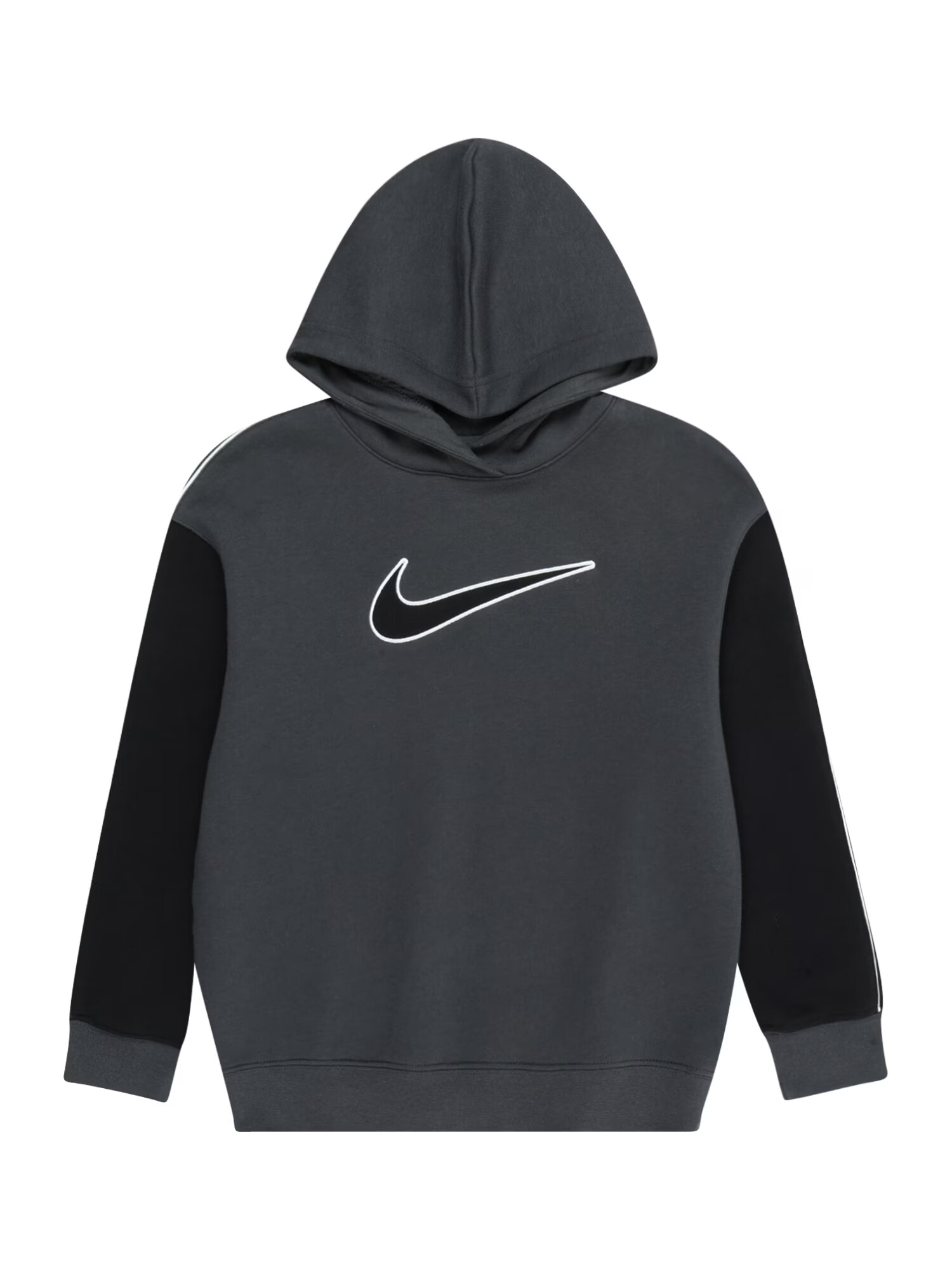 Nike Sportswear Μπλούζα φούτερ γκρι / μαύρο / λευκό - Pepit.gr