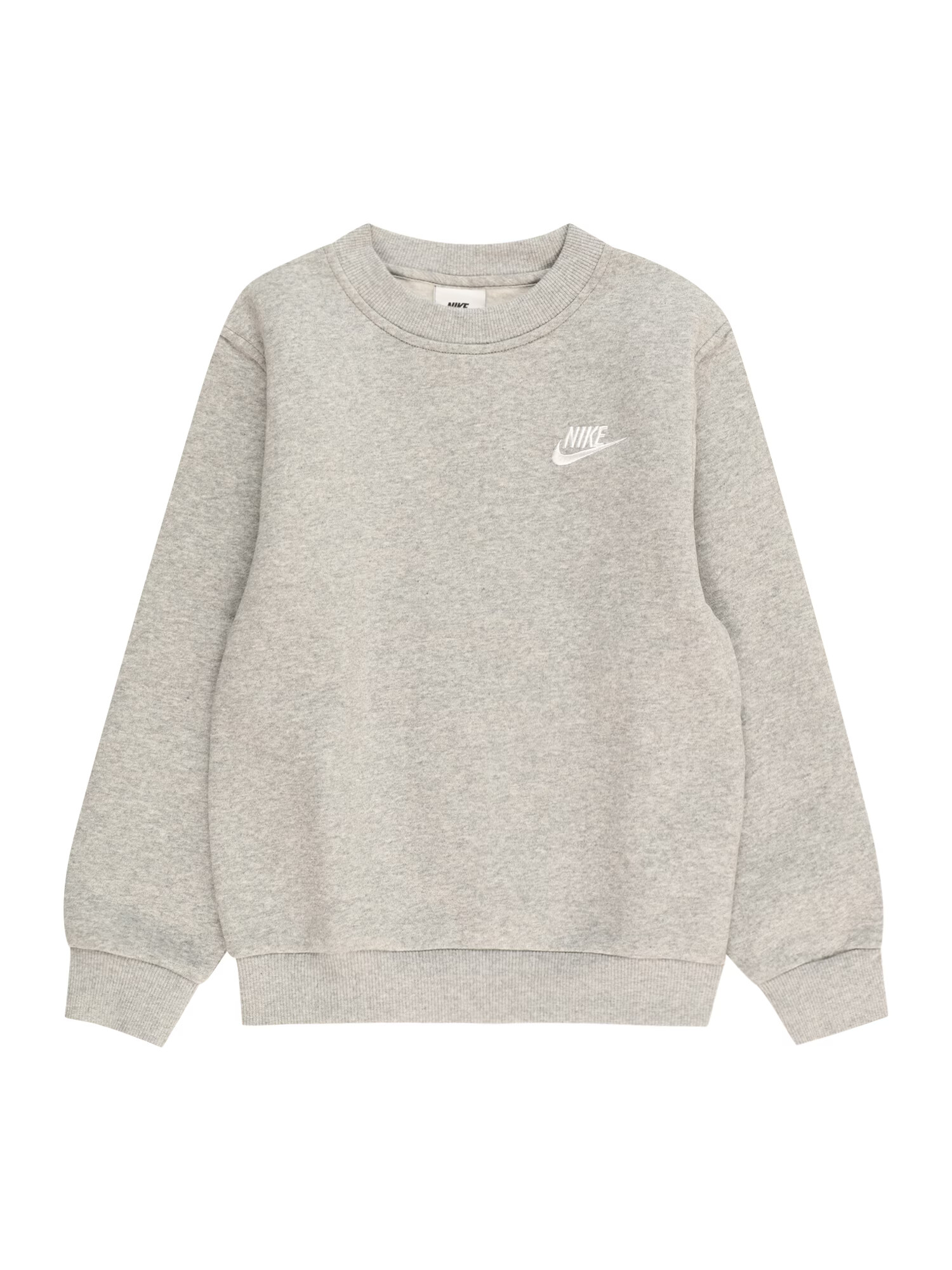 Nike Sportswear Μπλούζα φούτερ 'Club Fleece' γκρι μελανζέ / λευκό - Pepit.gr