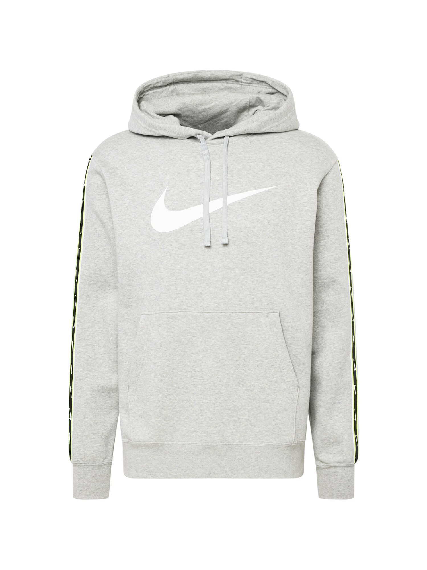 Nike Sportswear Μπλούζα φούτερ 'Repeat' γκρι μελανζέ / πράσινο νέον / μαύρο / λευκό - Pepit.gr