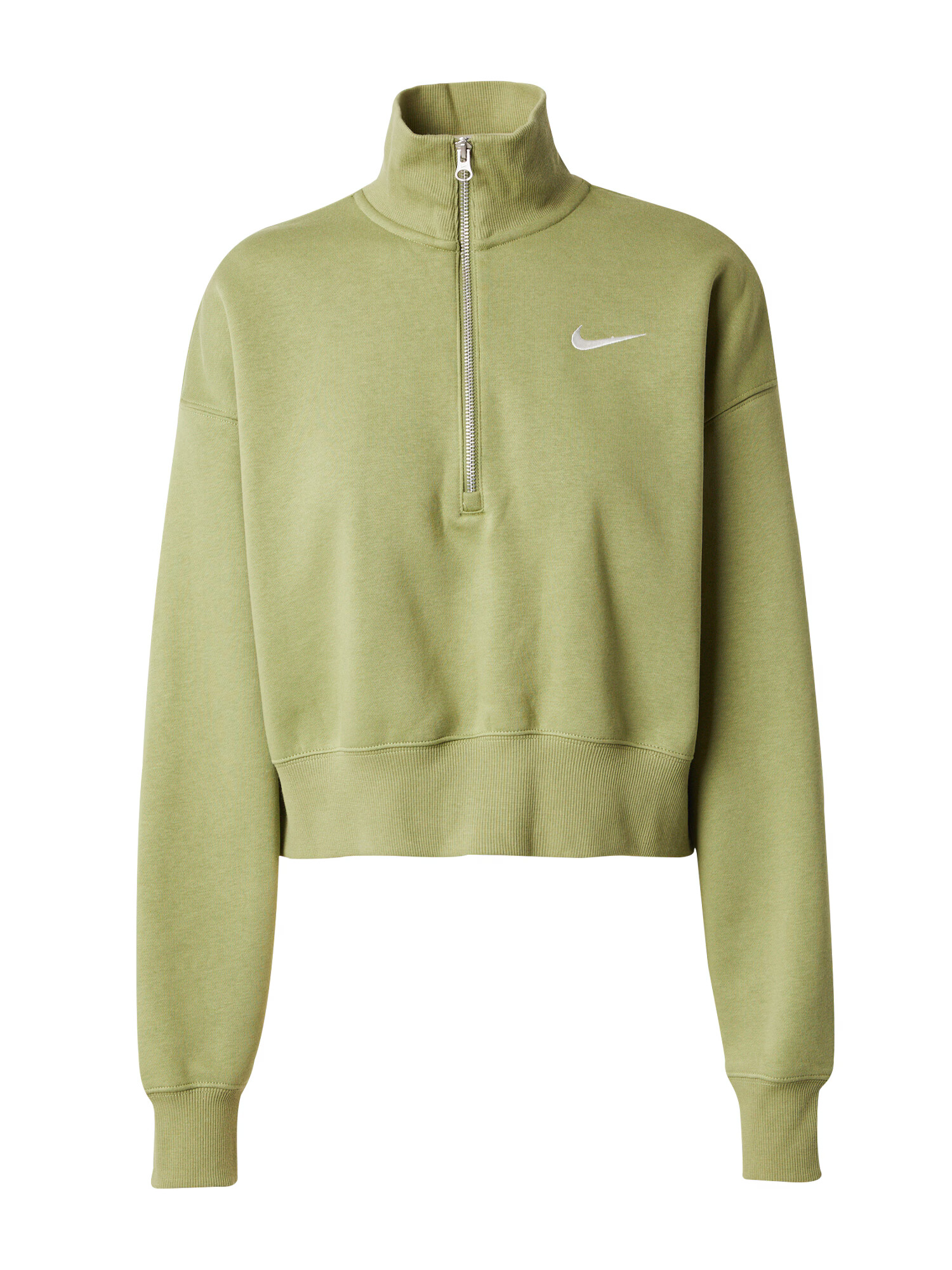 Nike Sportswear Μπλούζα φούτερ λαδί / λευκό - Pepit.gr