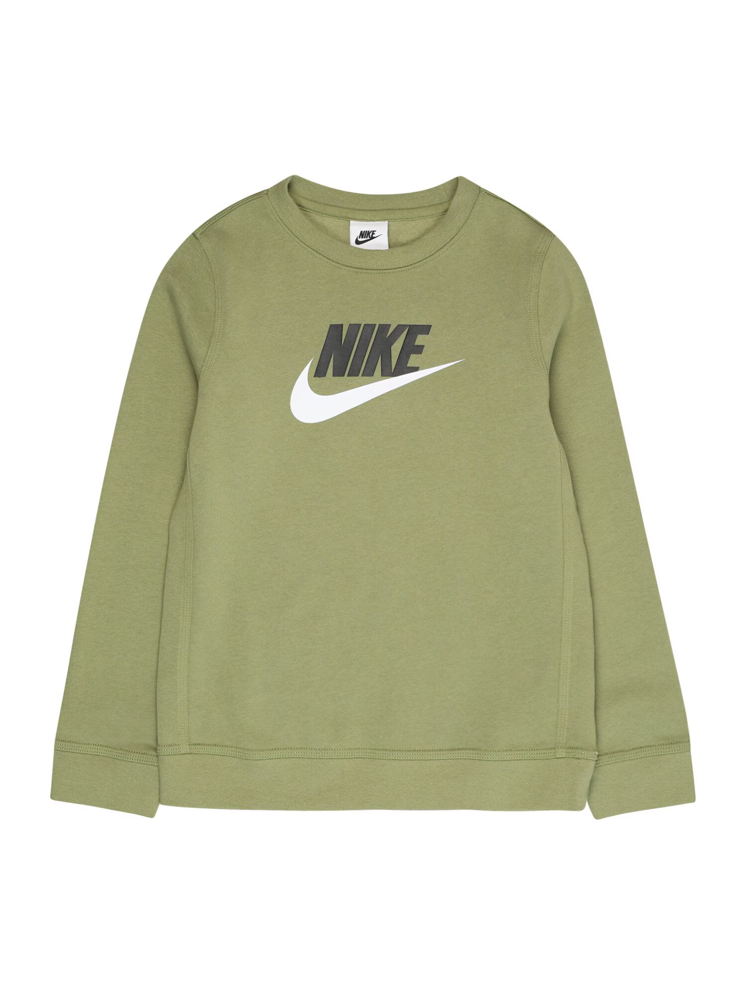 Nike Sportswear Μπλούζα φούτερ λαδί / μαύρο / λευκό - Pepit.gr