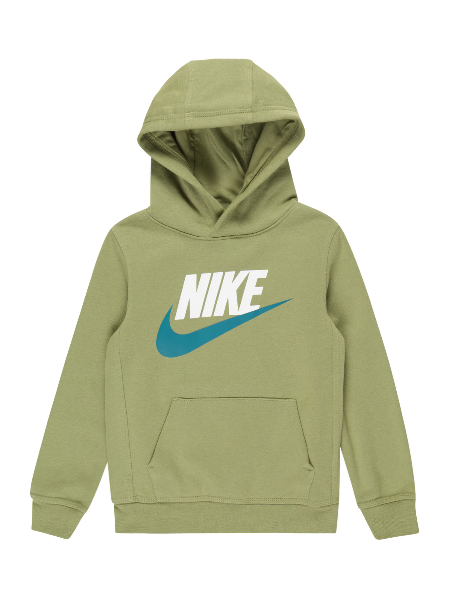 Nike Sportswear Μπλούζα φούτερ λαδί / πετρόλ / λευκό - Pepit.gr