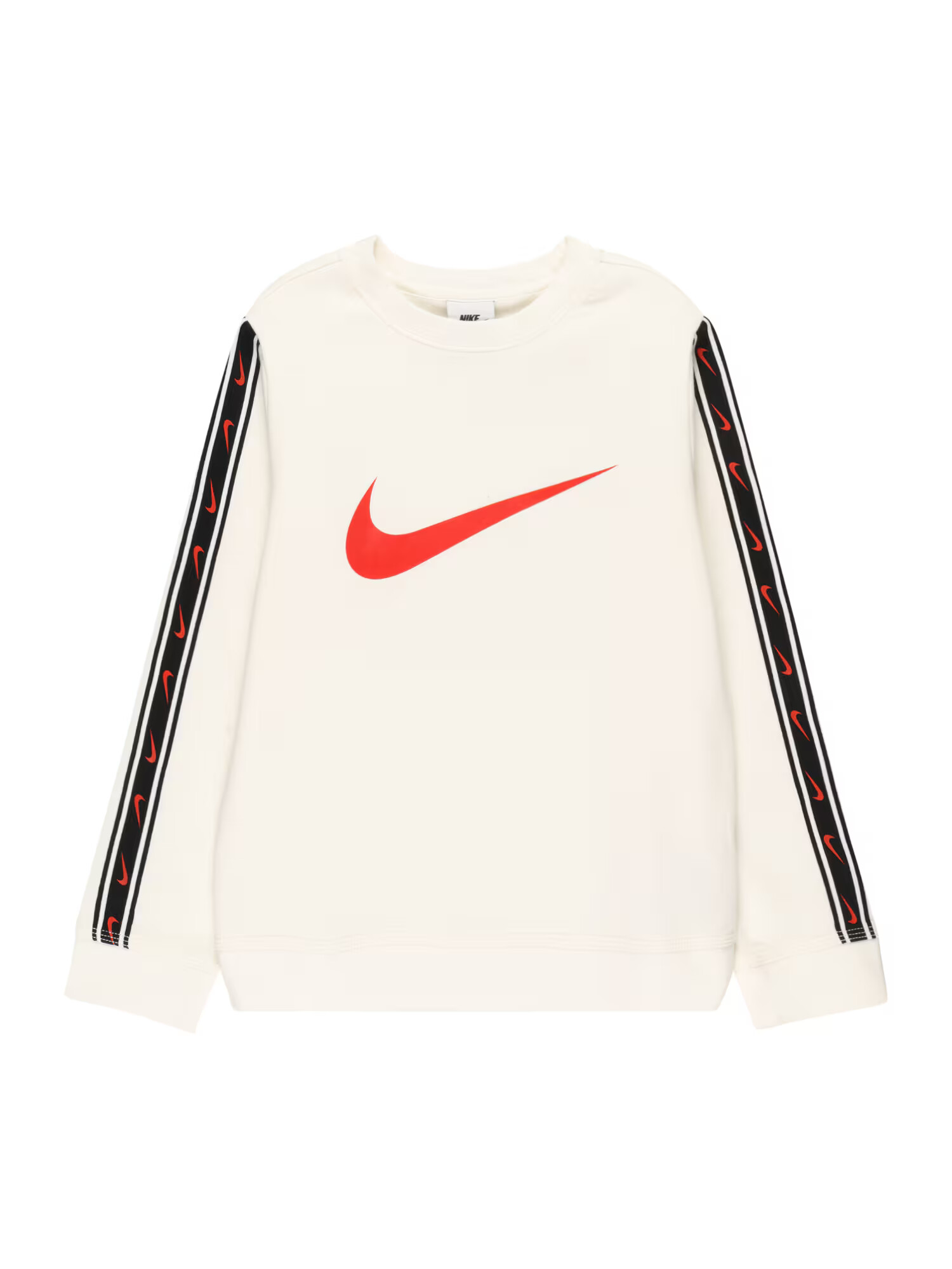 Nike Sportswear Μπλούζα φούτερ 'REPEAT' έντονο κόκκινο / μαύρο / offwhite - Pepit.gr