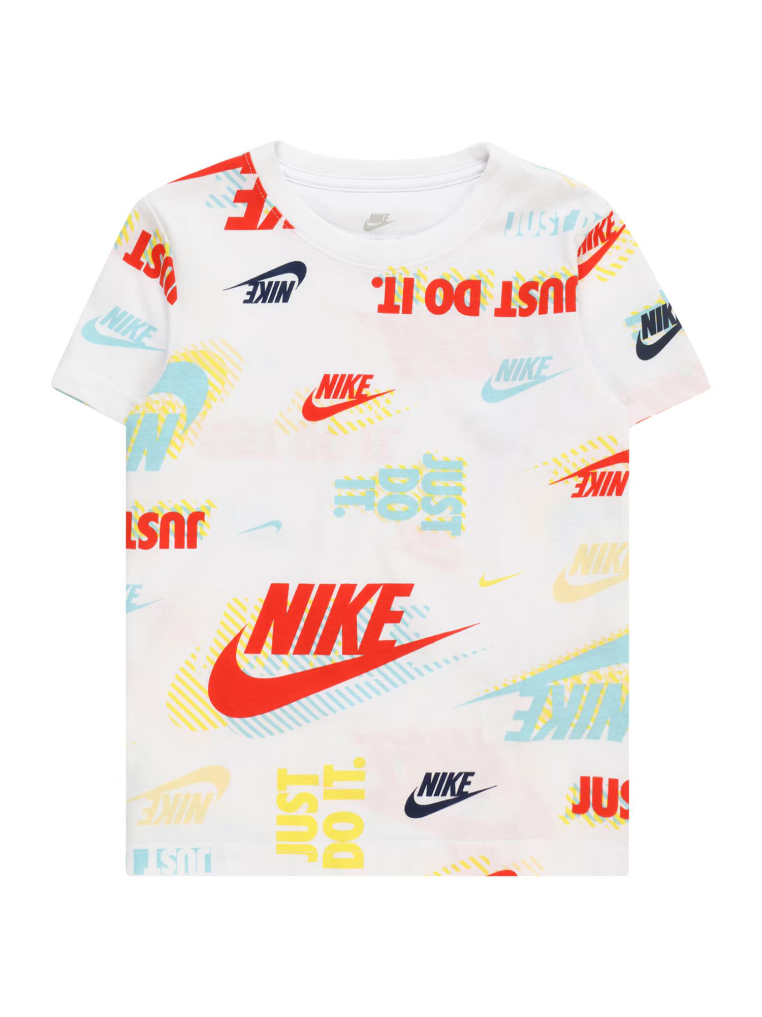 Nike Sportswear Μπλουζάκι 'ACTIVE' τιρκουάζ / κίτρινο / κόκκινο / λευκό - Pepit.gr