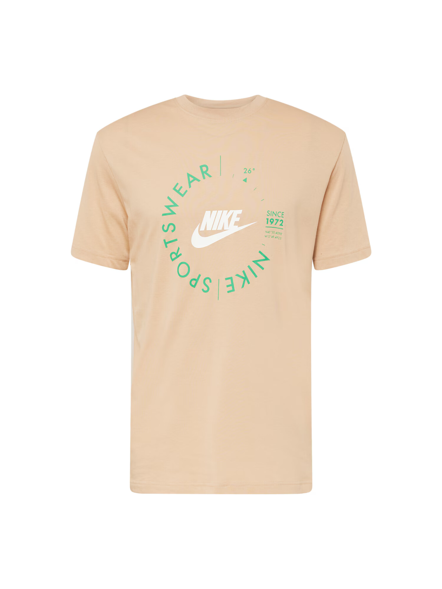 Nike Sportswear Μπλουζάκι μπεζ / πράσινο / λευκό - Pepit.gr