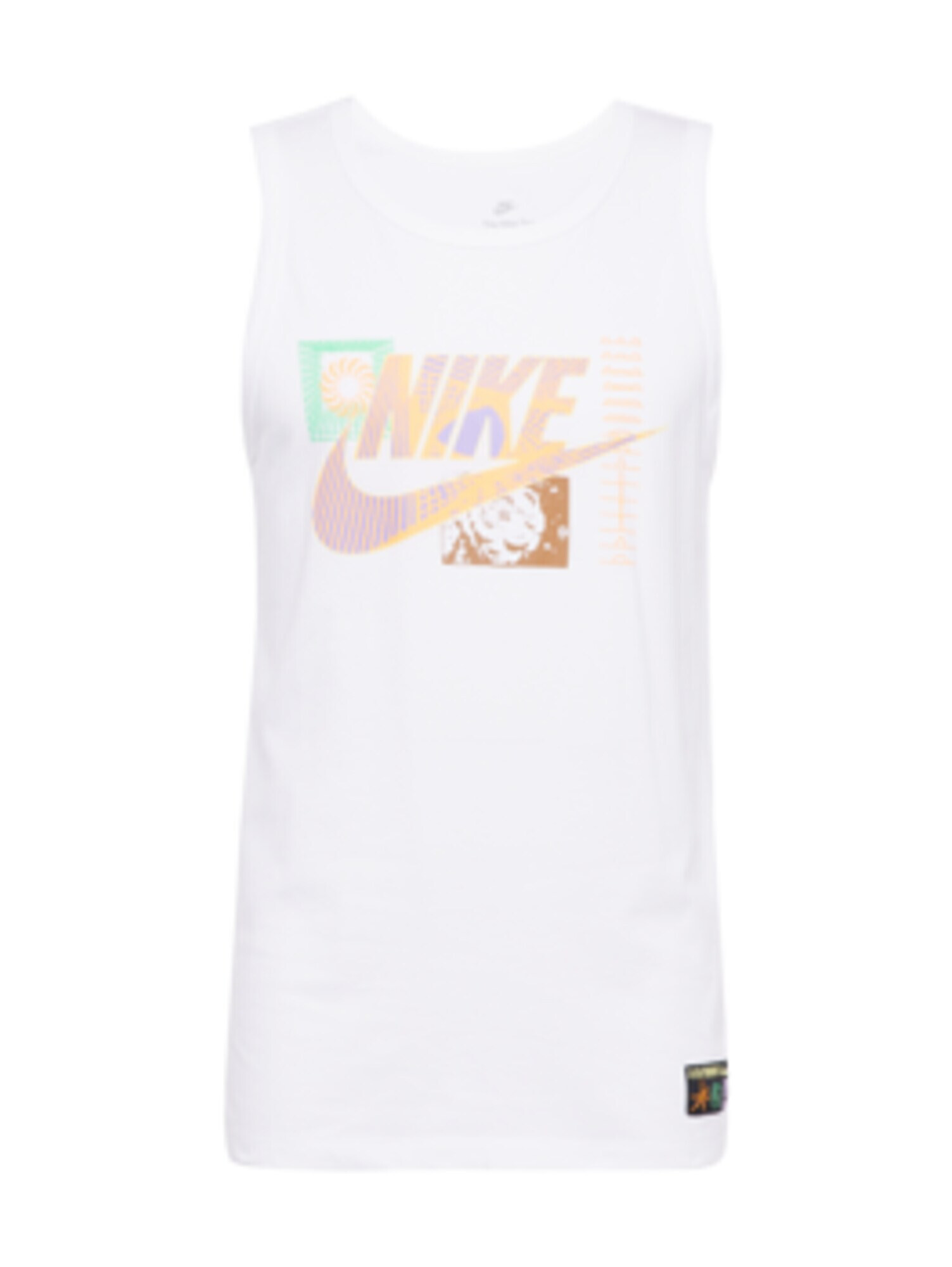 Nike Sportswear Μπλουζάκι 'FESTIVAL' σέπια / γαλαζοπράσινο / ανοικτό πορτοκαλί / λευκό - Pepit.gr