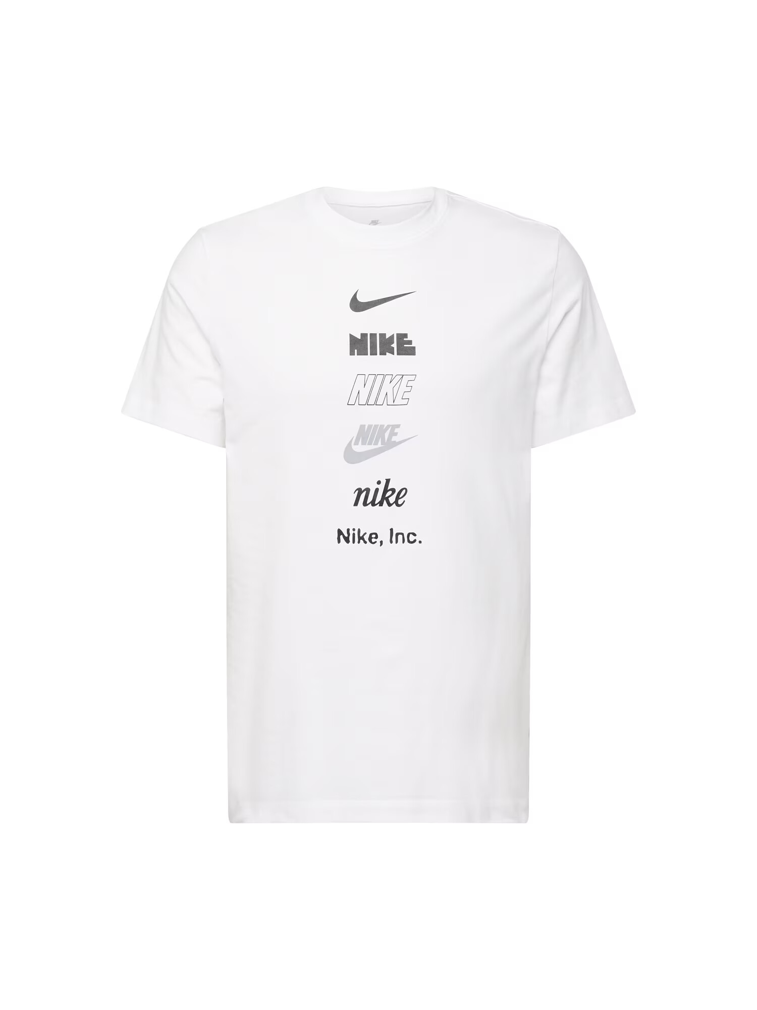 Nike Sportswear Μπλουζάκι γκρι / μαύρο / λευκό - Pepit.gr