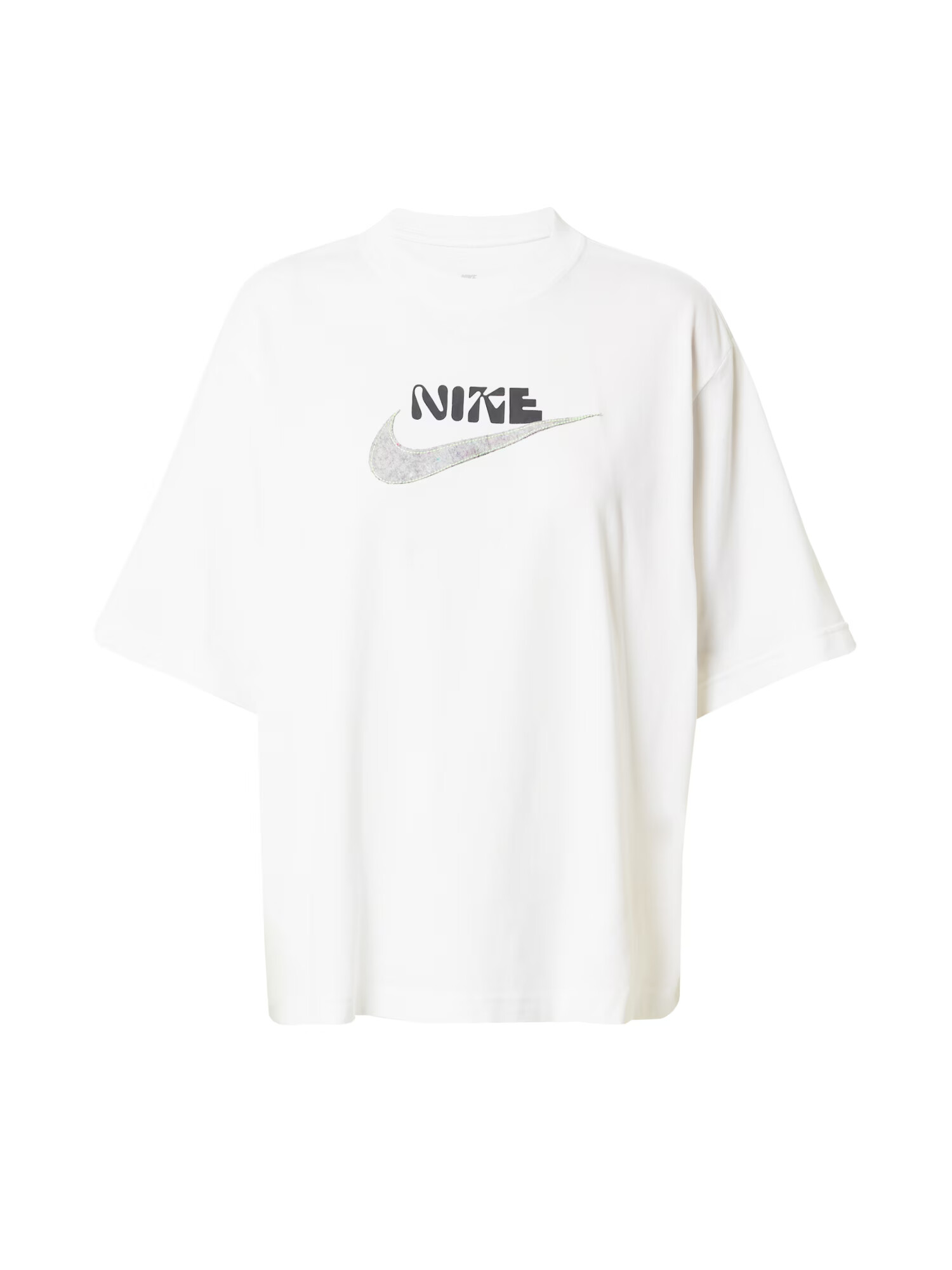 Nike Sportswear Μπλουζάκι γκρι μελανζέ / μαύρο / λευκό - Pepit.gr