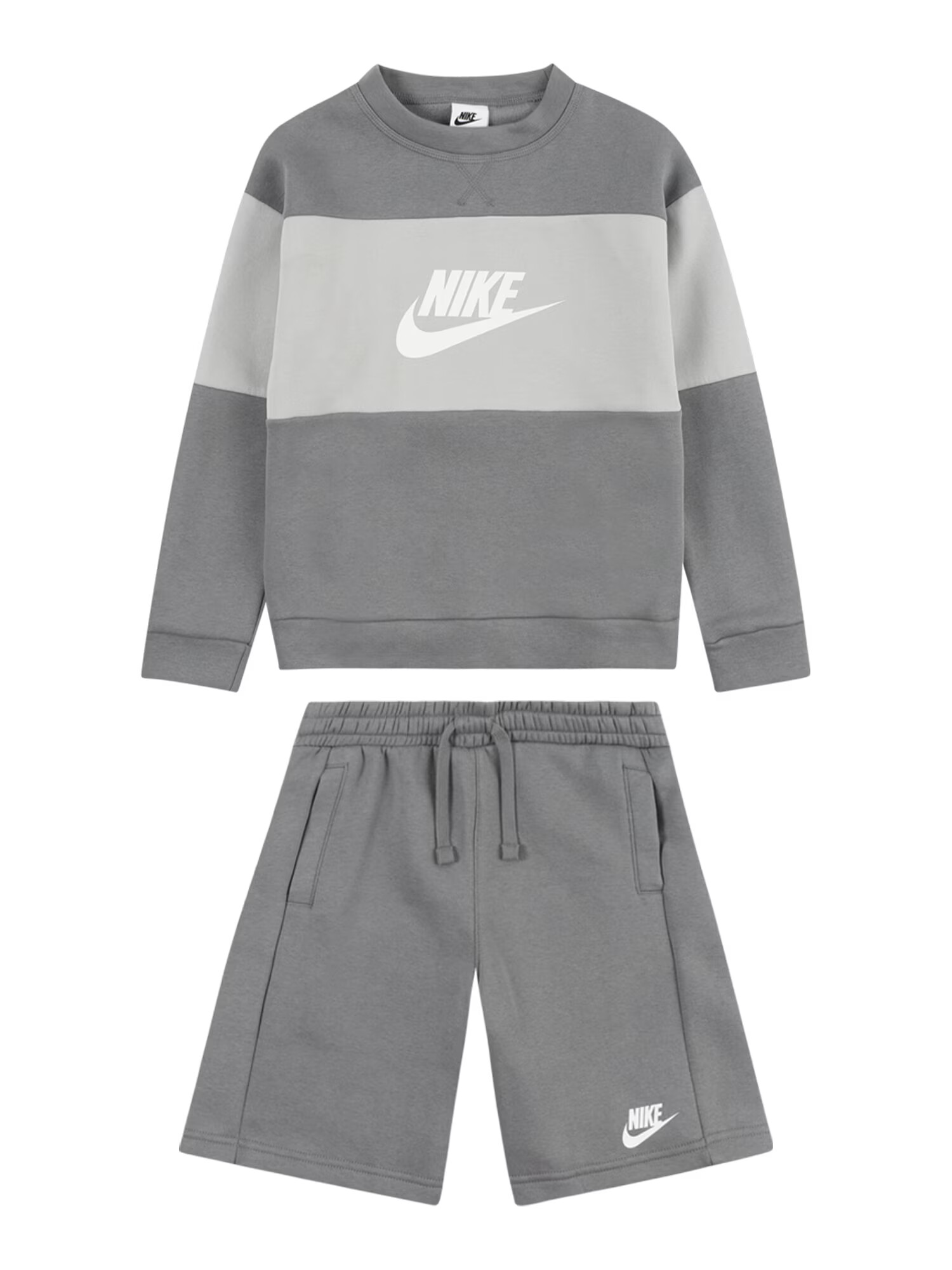 Nike Sportswear Φόρμα τρεξίματος γκρι / ανοικτό γκρι / offwhite - Pepit.gr