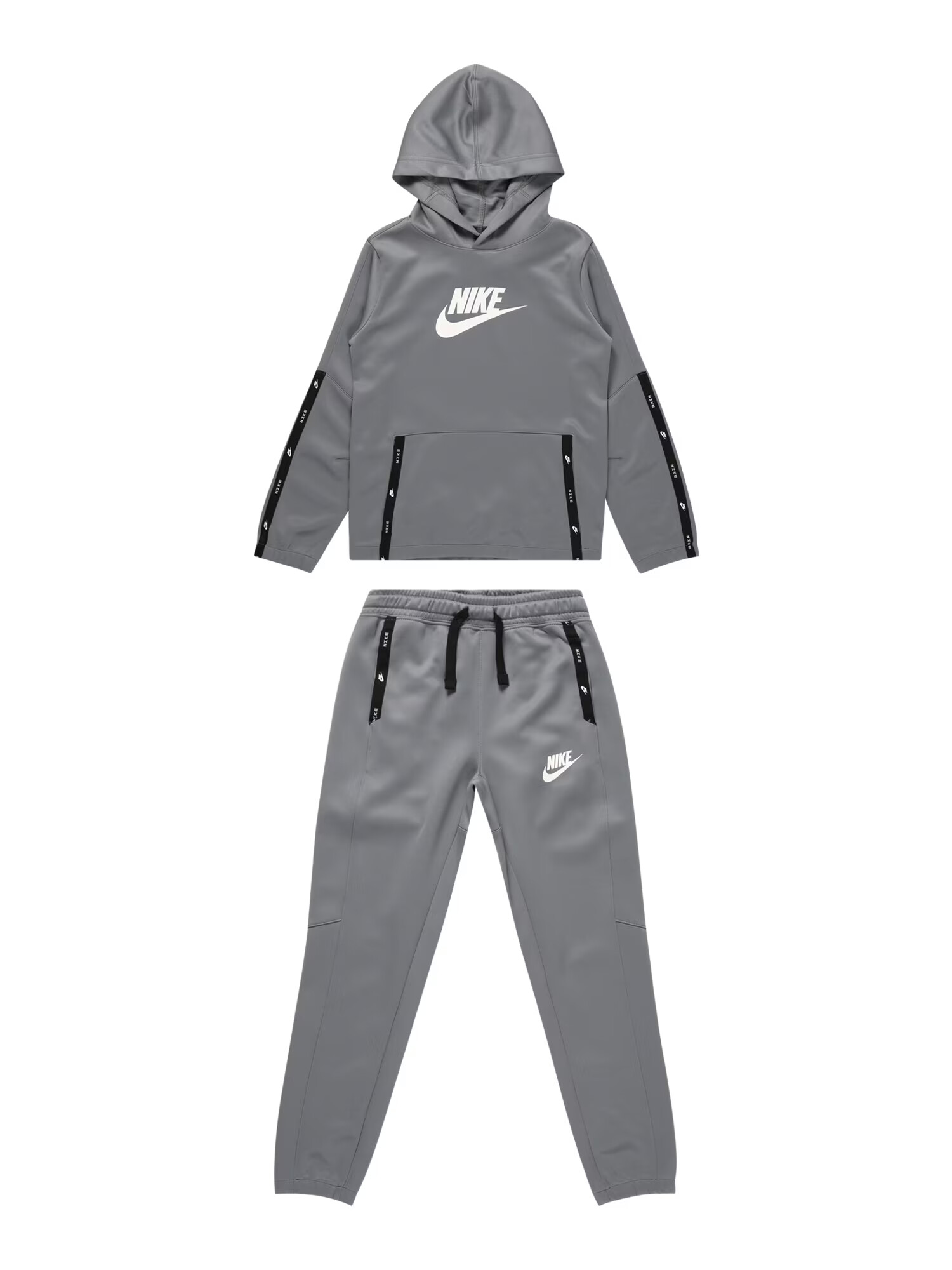 Nike Sportswear Φόρμα τρεξίματος γκρι / μαύρο / λευκό - Pepit.gr