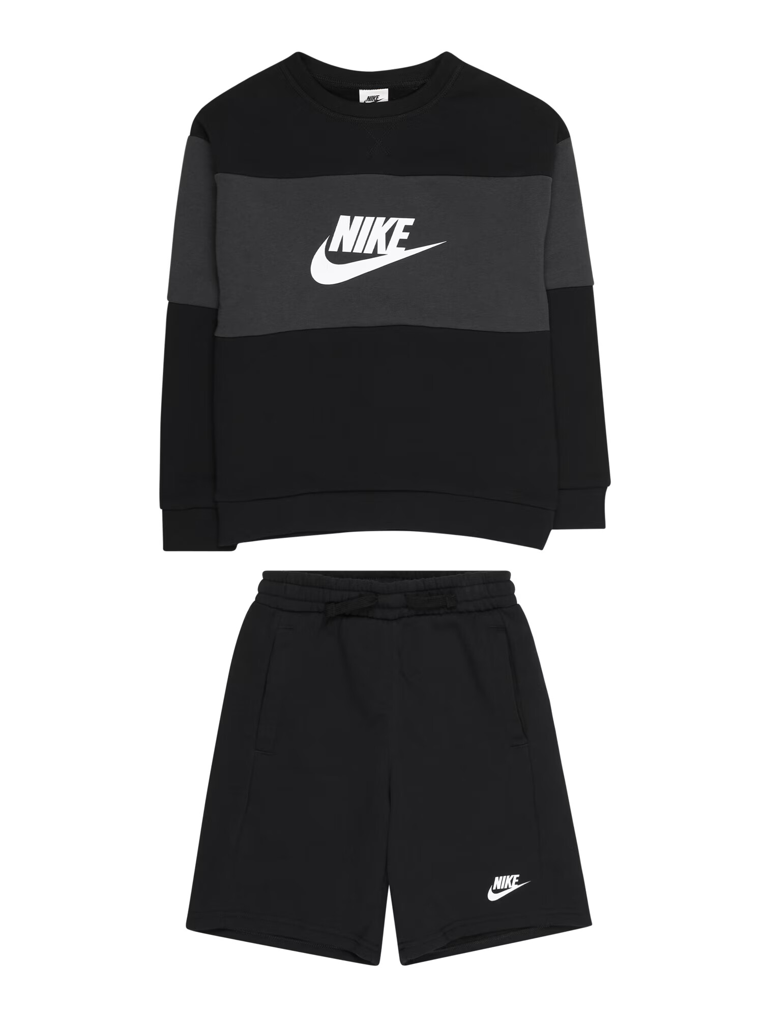 Nike Sportswear Φόρμα τρεξίματος γκρι / μαύρο / λευκό - Pepit.gr