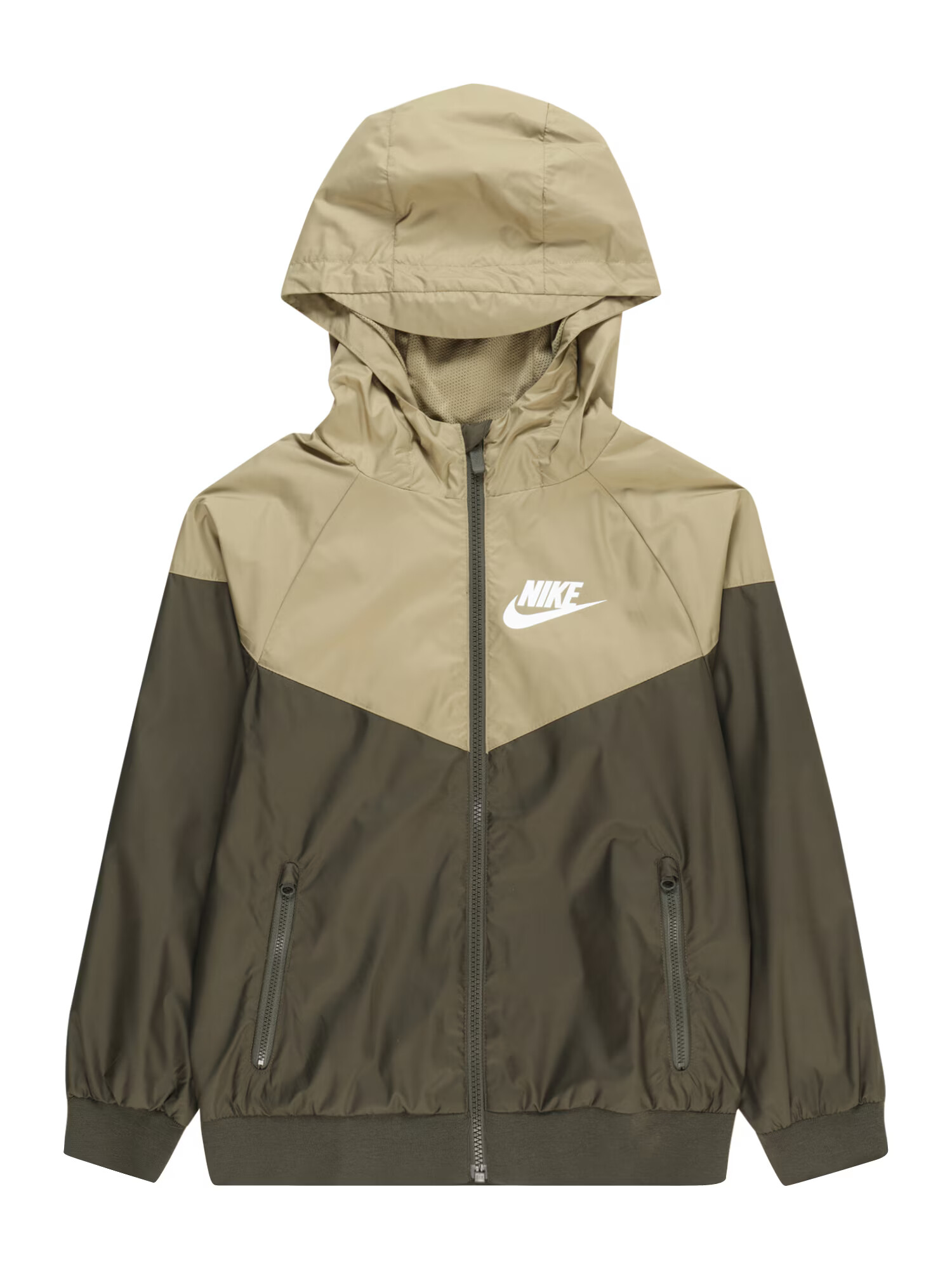 Nike Sportswear Φθινοπωρινό και ανοιξιάτικο μπουφάν χακί / λαδί / λευκό - Pepit.gr