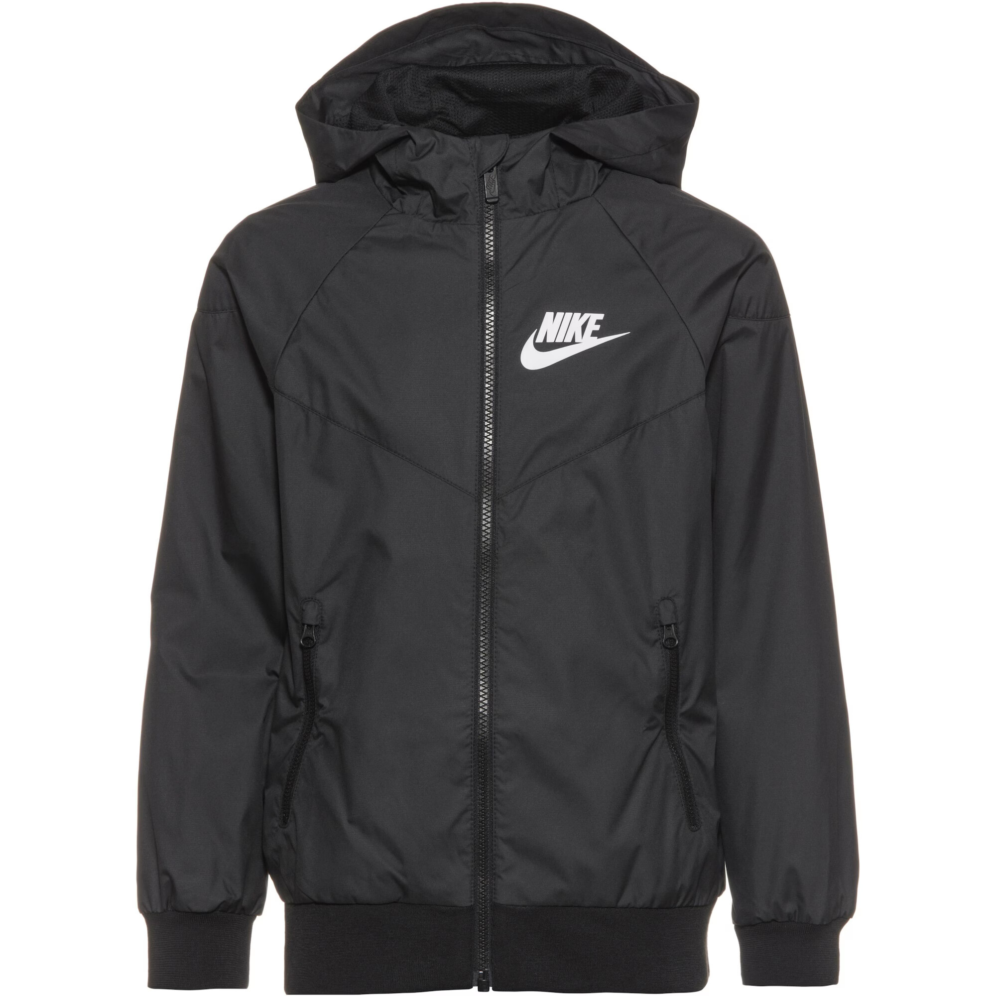 Nike Sportswear Φθινοπωρινό και ανοιξιάτικο μπουφάν μαύρο / λευκό - Pepit.gr