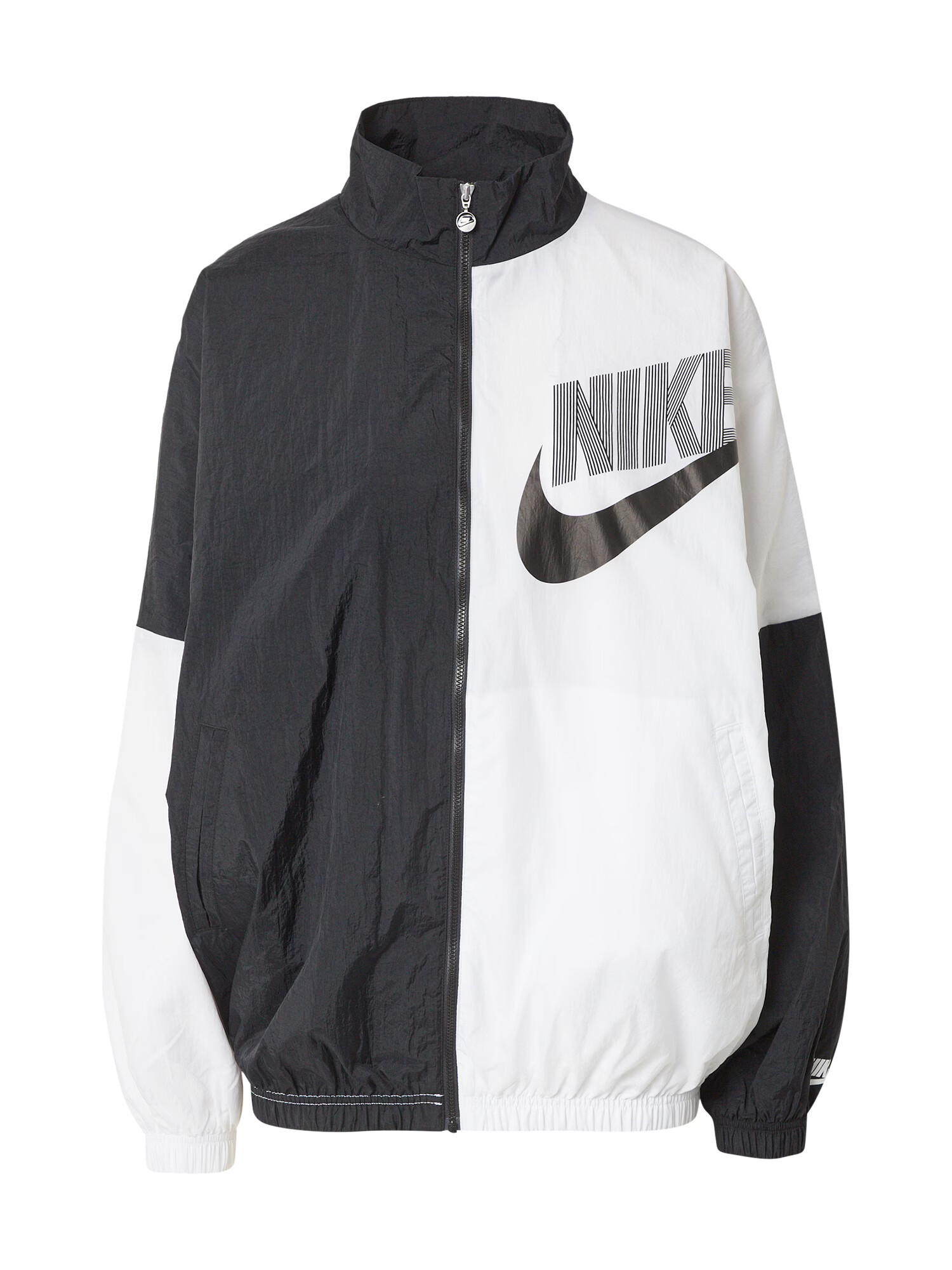 Nike Sportswear Φθινοπωρινό και ανοιξιάτικο μπουφάν μαύρο / λευκό - Pepit.gr