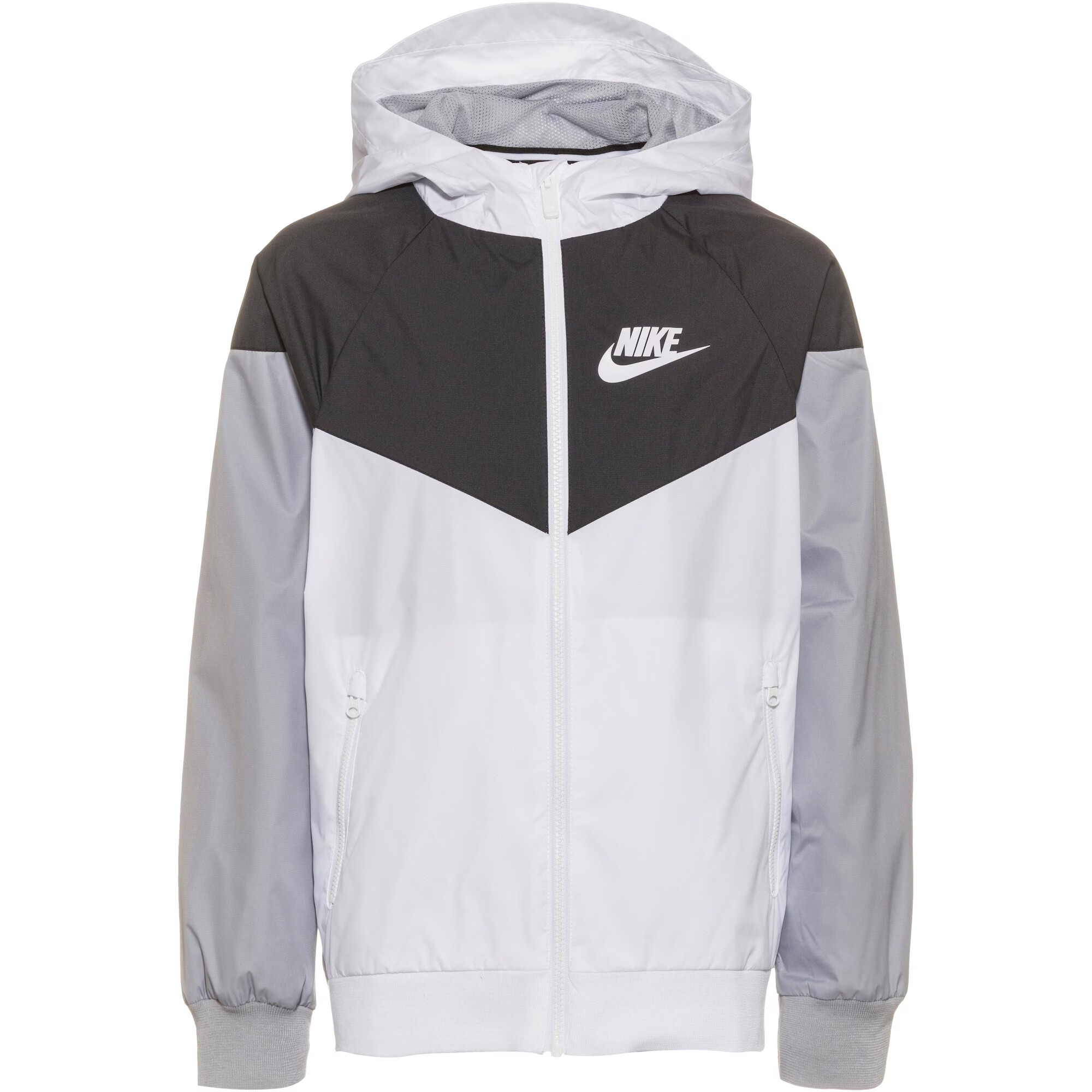 Nike Sportswear Φθινοπωρινό και ανοιξιάτικο μπουφάν σκούρο γκρι / μαύρο / λευκό - Pepit.gr