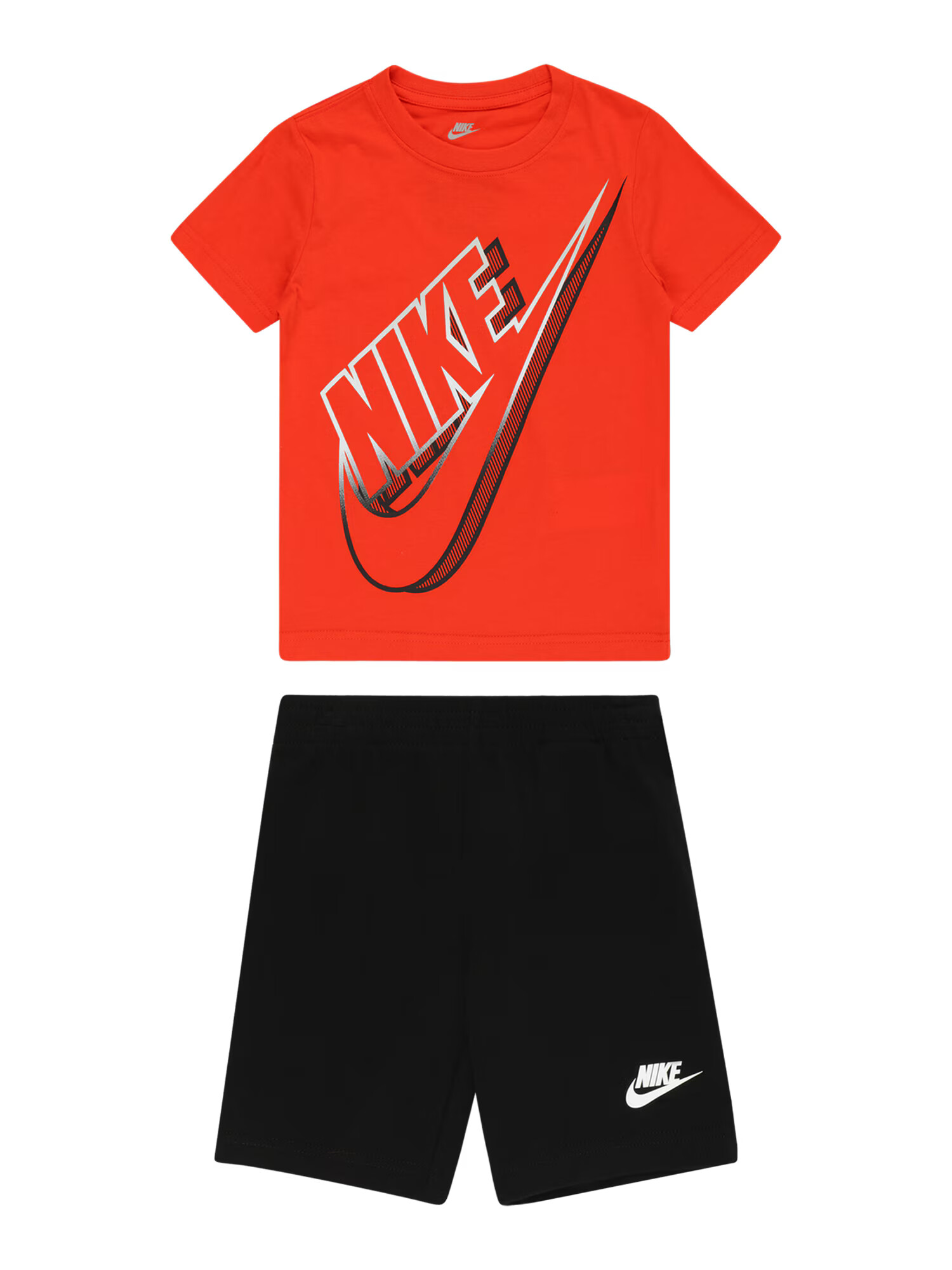 Nike Sportswear Σετ κόκκινο φωτιάς / μαύρο / λευκό - Pepit.gr