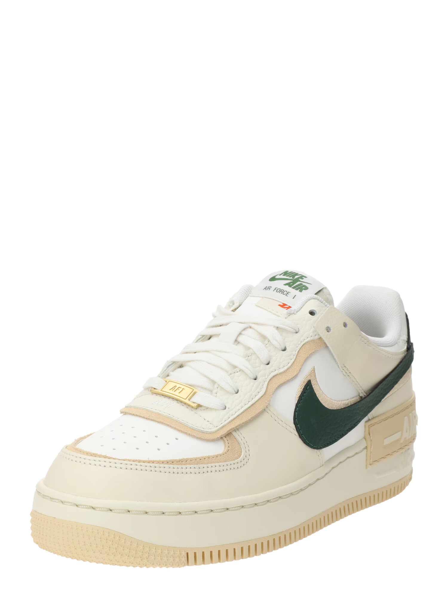 Nike Sportswear Σνίκερ χαμηλό 'Air Force 1 Shadow' μπεζ / νουντ / σκούρο πράσινο / λευκό - Pepit.gr