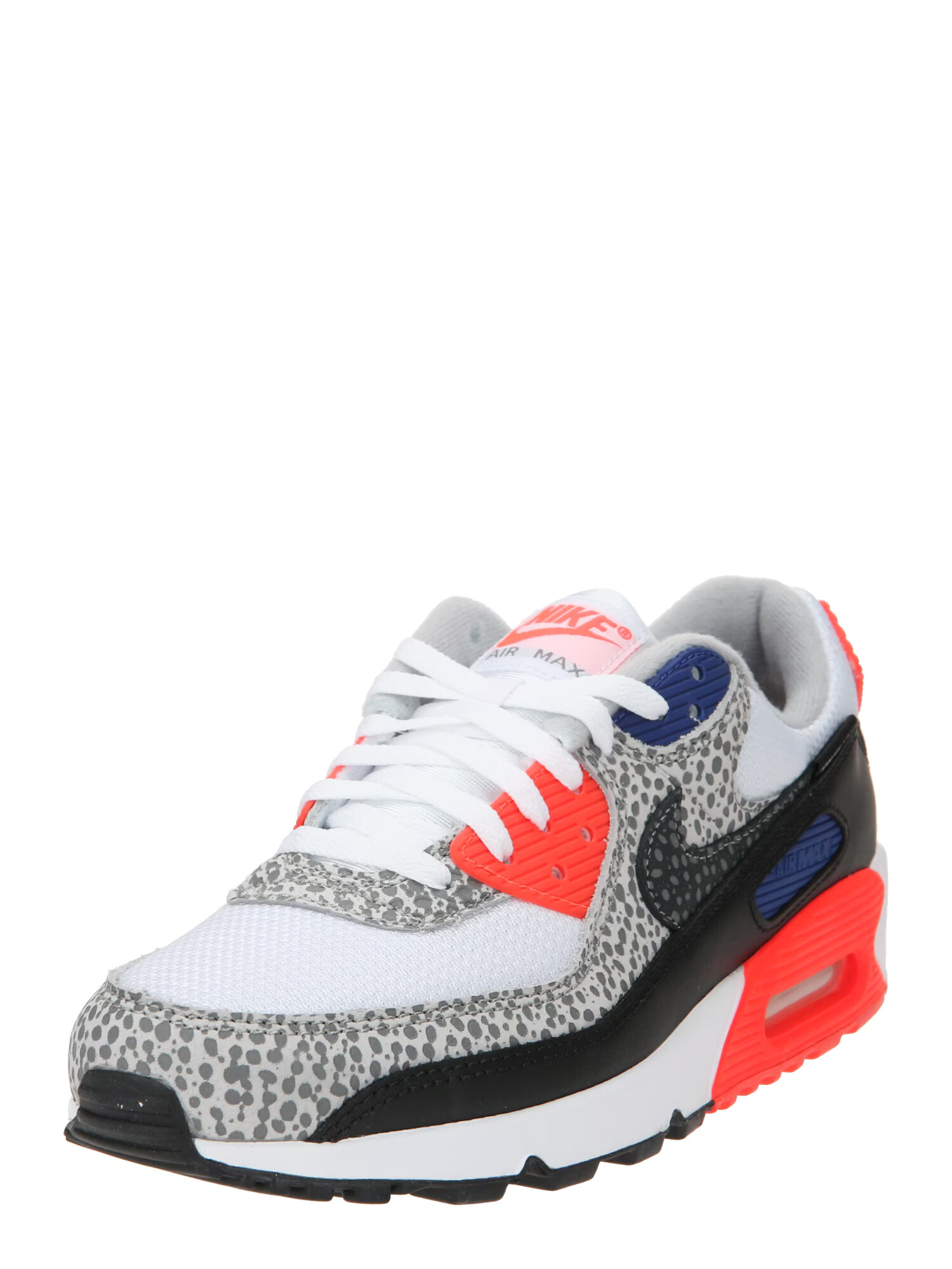 Nike Sportswear Σνίκερ χαμηλό 'AIR MAX 90' γκρι / ανοικτό κόκκινο / μαύρο / λευκό - Pepit.gr