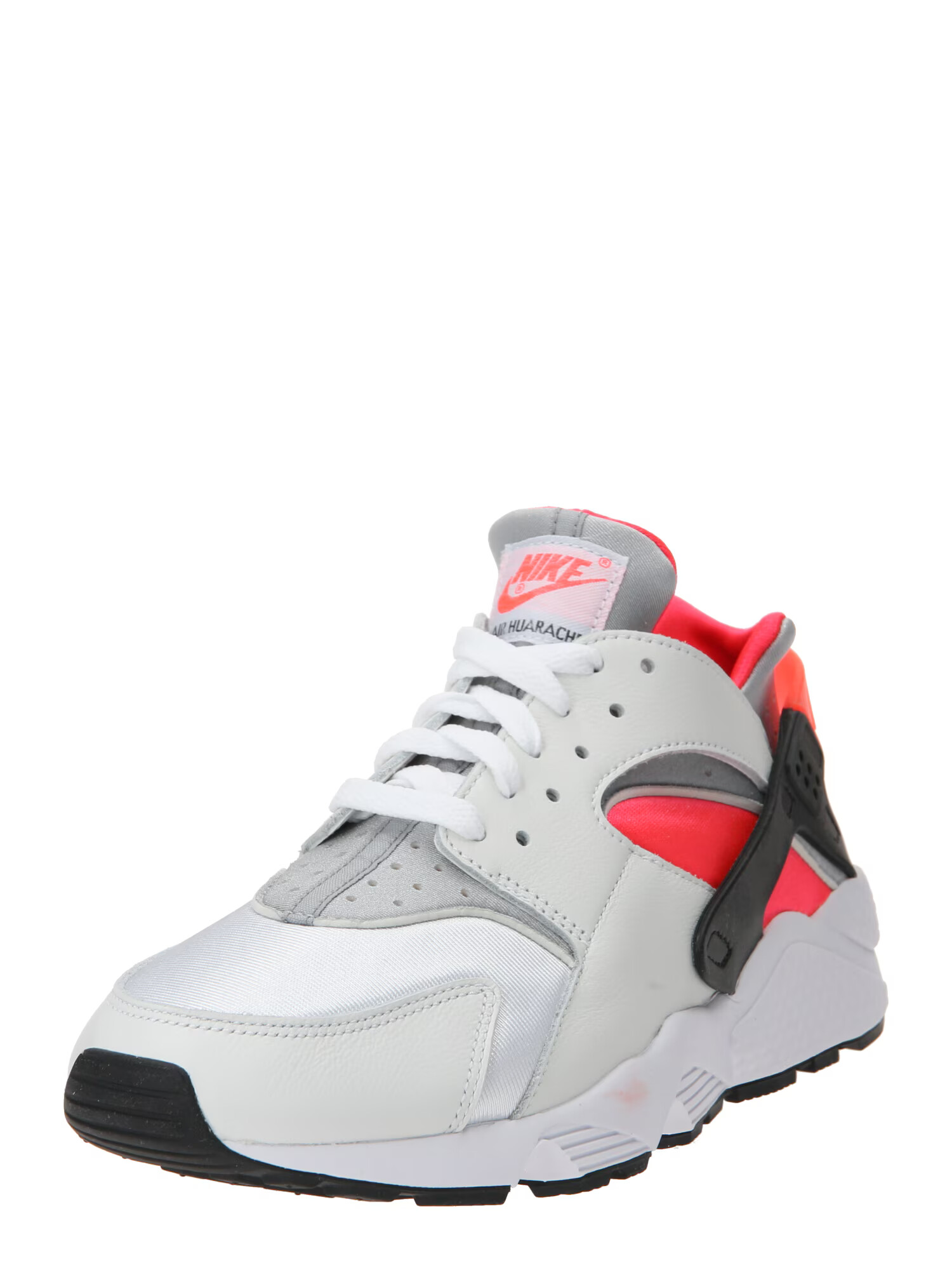 Nike Sportswear Σνίκερ χαμηλό 'AIR HUARACHE' ανοικτό γκρι / κόκκινο / μαύρο / λευκό - Pepit.gr